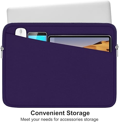 Miniatura 2 de Funda para laptop de 15.6 pulgadas, bolsa de transporte protectora con bolsillo frontal, maletín delgado para computadora para 15-16 pulgadas HP,