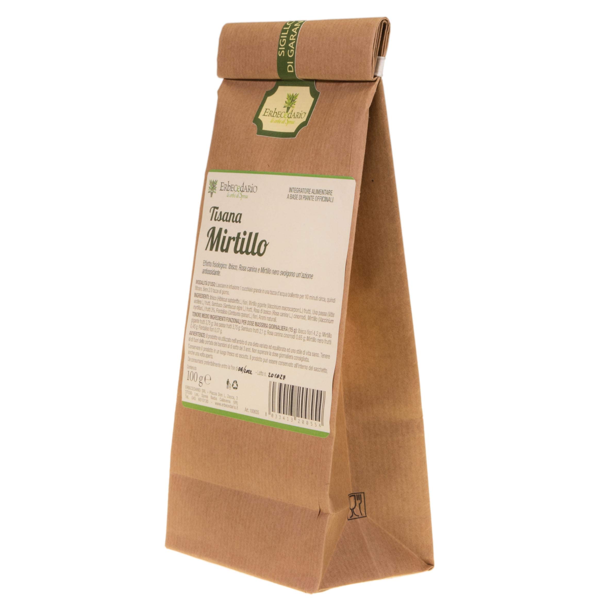 Kit degustazione infusi, Tisana al mirtillo e Tisana menta e liquirizia - 2 sacchetti da 100gr