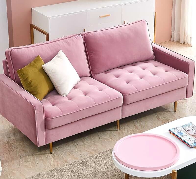 pink sectional sofa