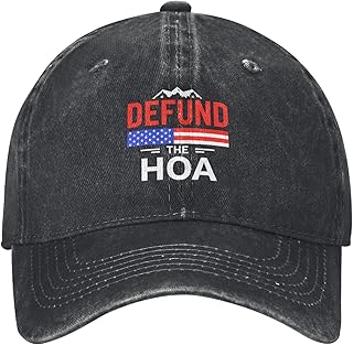 Defund The HOA Hat Anti The HOA Golf Dad Hats Retro Denim Baseball Cap