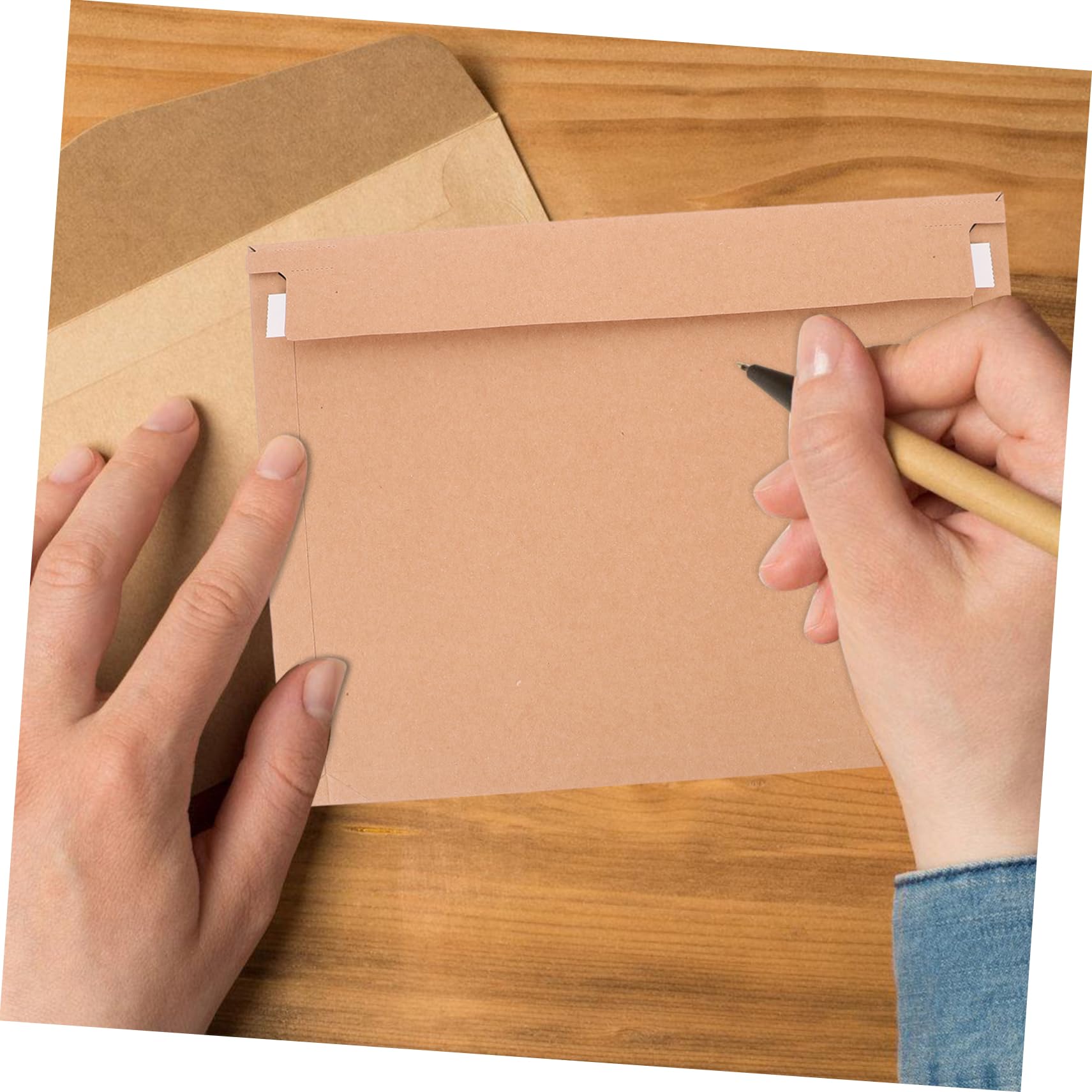 A4 Versandtaschen 30 Stück aus Papier Selbstklebend Flach | Khaki, für Fotos und Dokumente, Blanke Außenfläche zum Beschriften oder Bedrucken