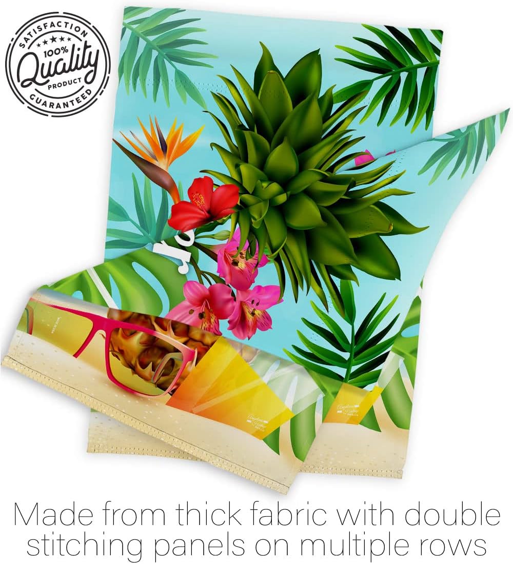 Summer Beach Time House Flag Fun in The Sun Pool Luau Tropical Party Season Outdoor Summertime Sunny Decoration Banner Small Garden Yard Gift Double-Sided, Made in USA