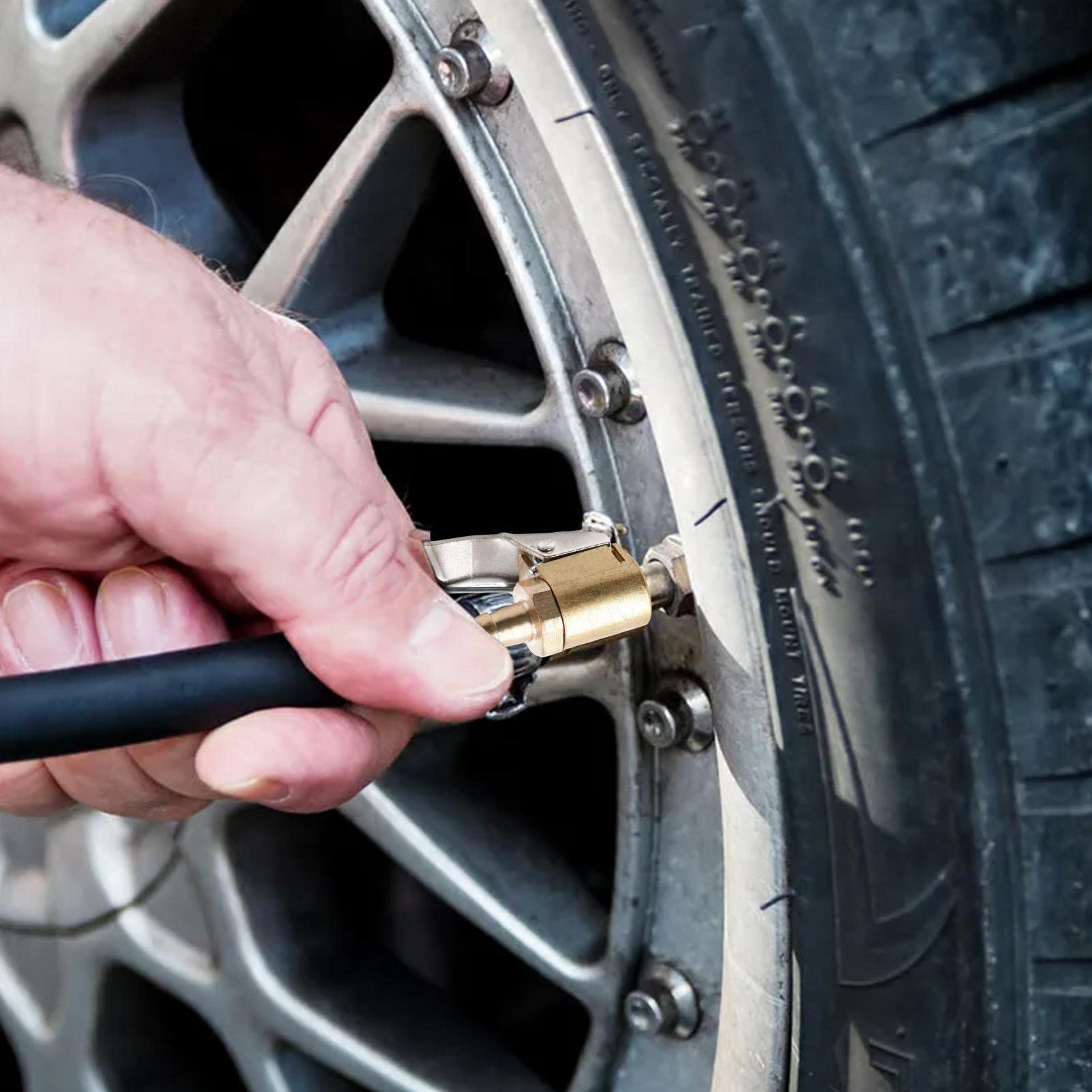 Adaptateur / Tête De Pompe à Air En Laiton Pour Pneus De Voiture, Moto, Vélo - Raccord Gonflage étanche, Filetage Standard