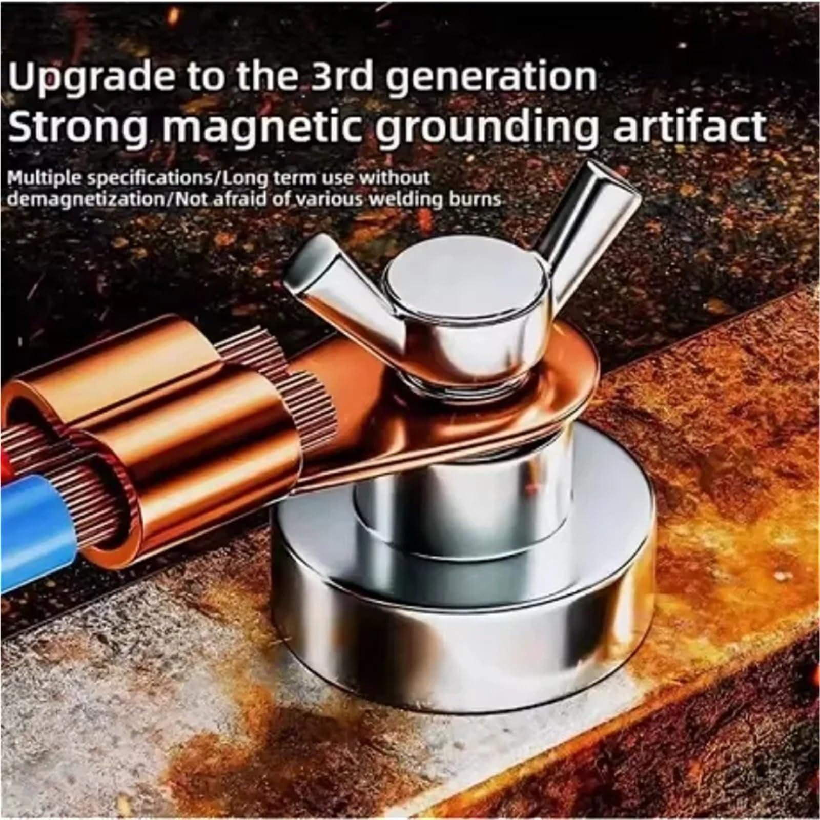 Spawane urządzenie uziemiające mocna miedziana elektroda spawalnicza zaciski mocujące pojedyncza głowica wsparcie 1 szt. (28 mm x 17 mm)