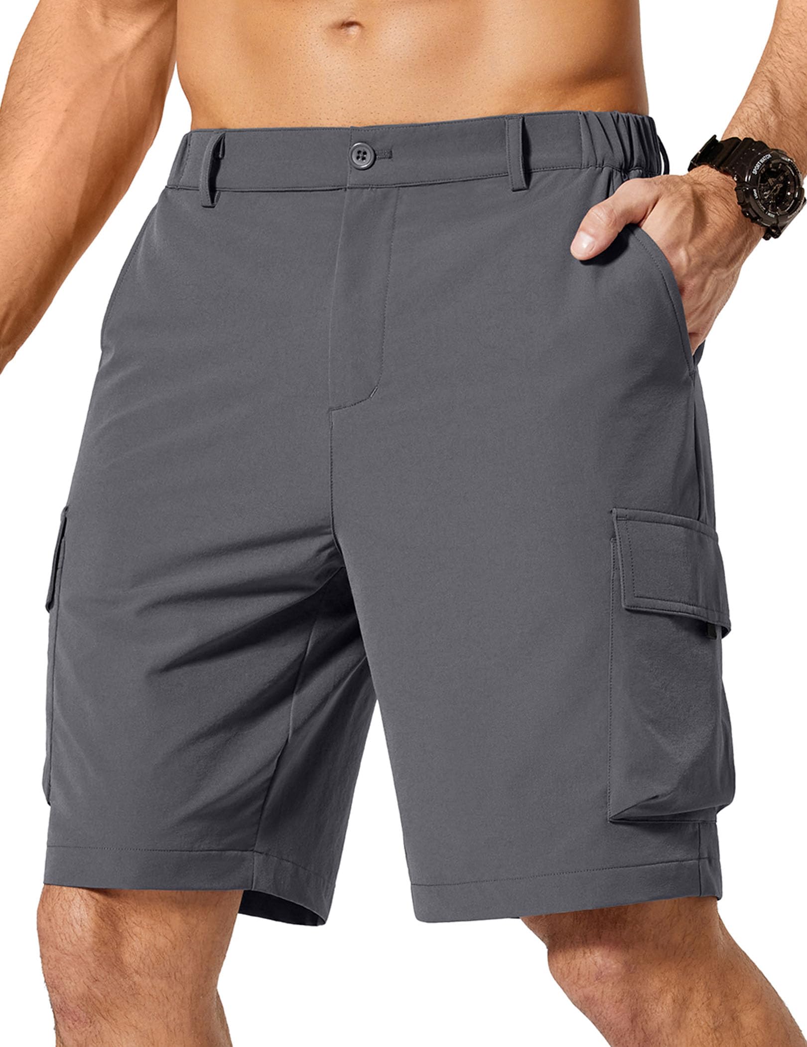 COOFANDY Mens Casual Shorts 9 Lightweight Cargo Shorts