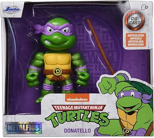 Jada Toys Teenage Mutant Ninja Turtles Donatello - Figura fundida a presión juguetes para niños y adultos color morado