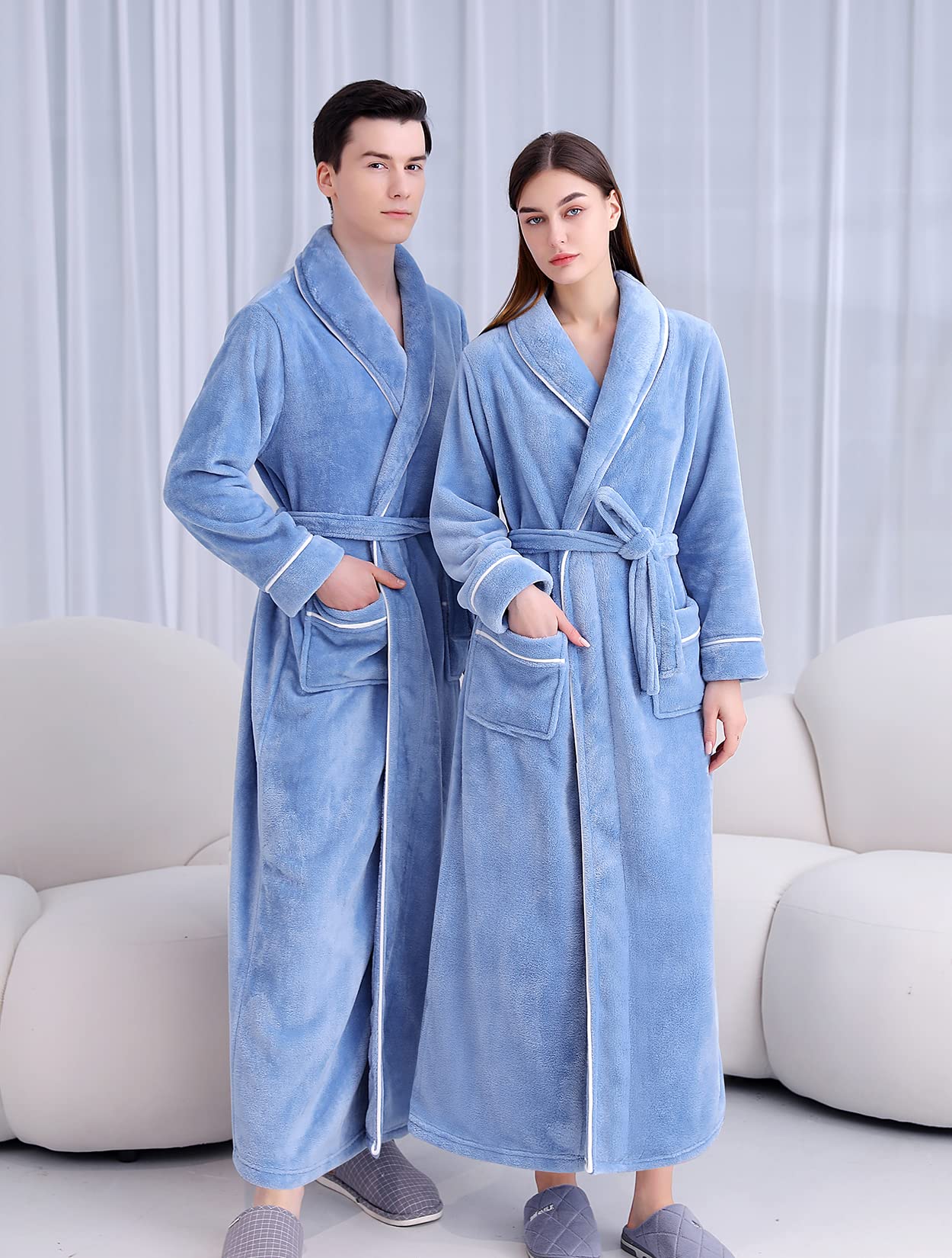 Accappatoio da donna in pile soffice accappatoio in peluche per donna perfetto abbigliamento da salotto