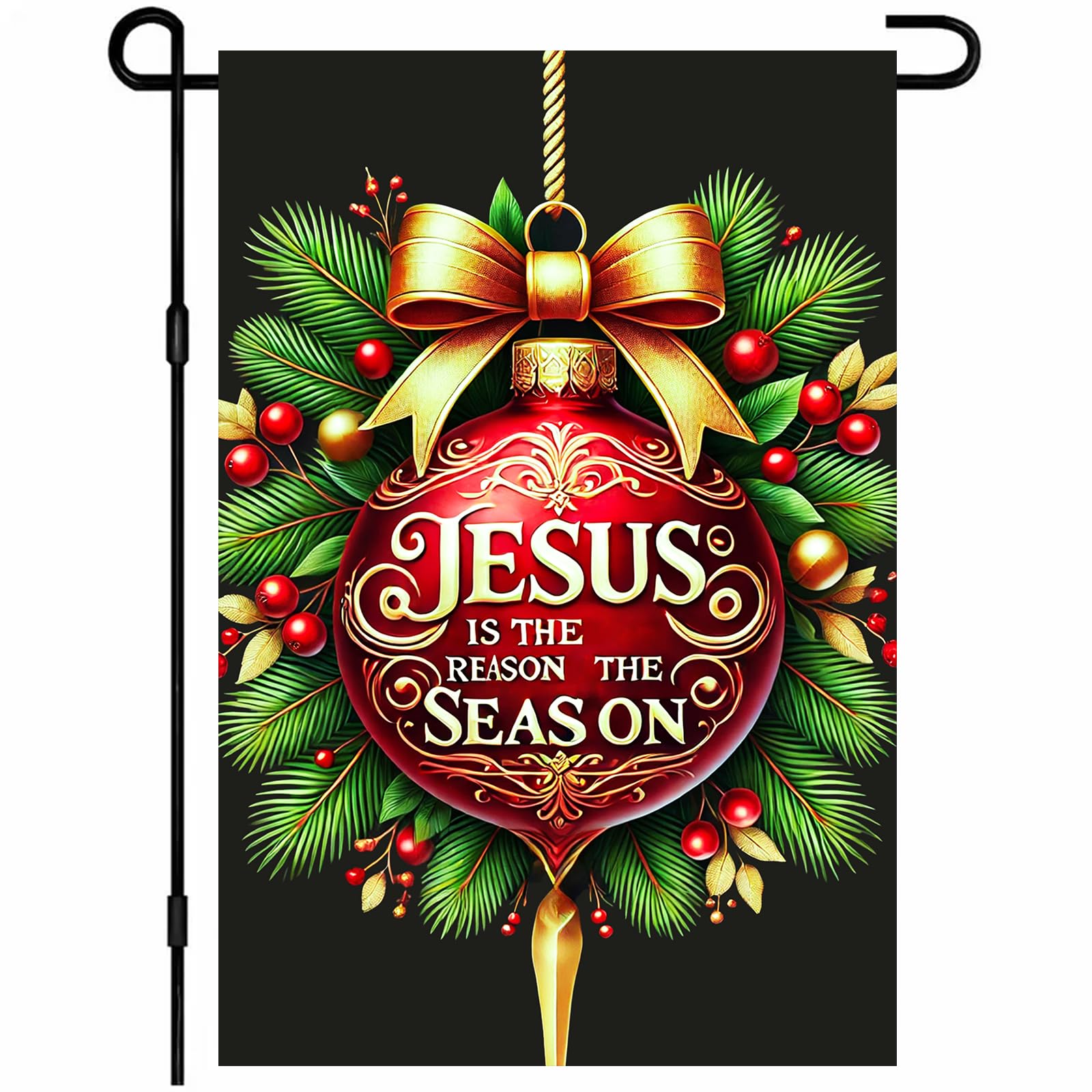 BlissYard Christmas Christian Faith Garden Flag 12x18 Inch Polyester