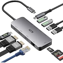 ICZI USB 3.2 Hub, HDMI 4K@30Hz, LAN 1000Mps, PD100W