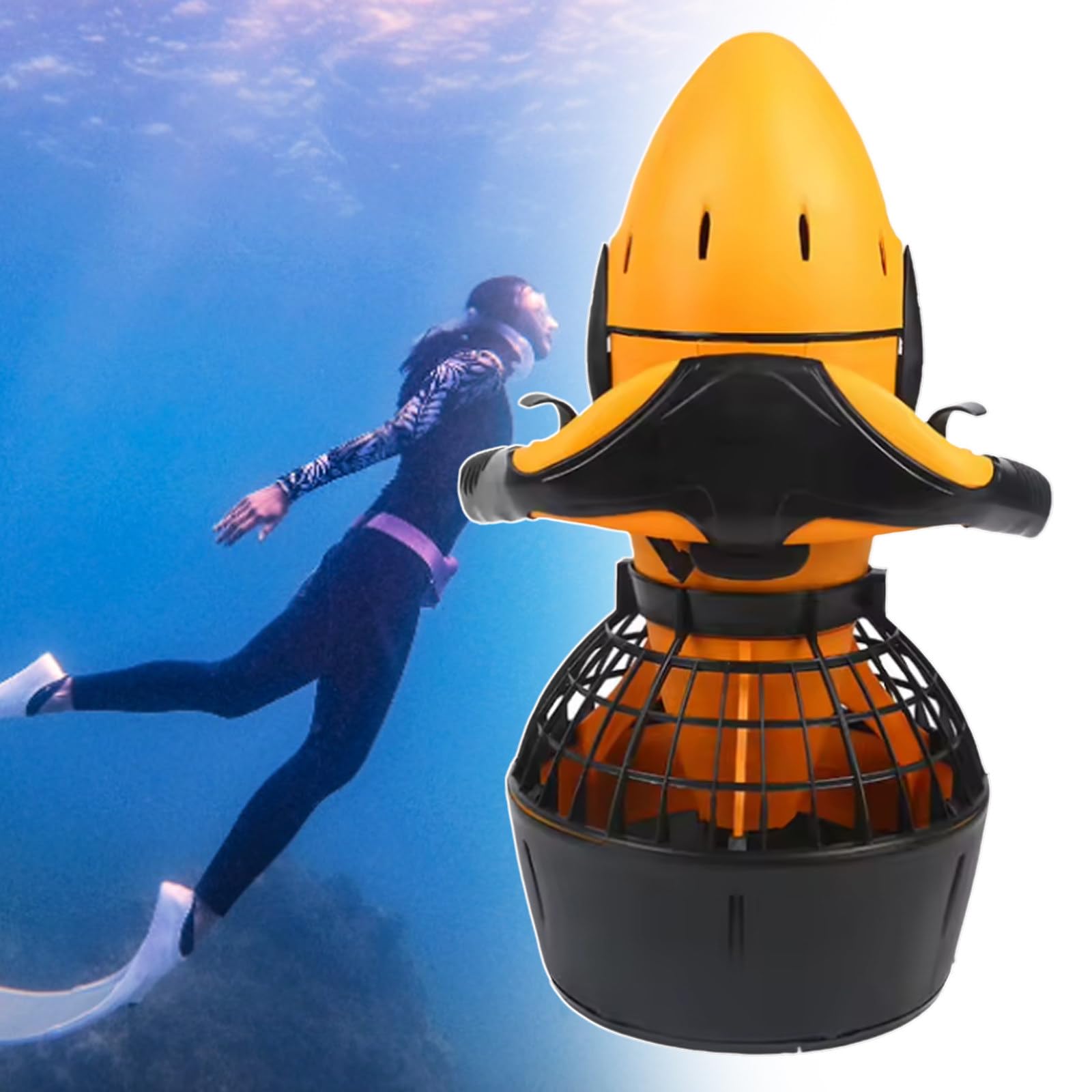 Elica Subacquea elettrica, Attrezzatura Sportiva Subacquea, Scooter subacqueo ricreativo, Elica per Piscina a Doppia velocità, Adatto per Piscine, campi da Gioco