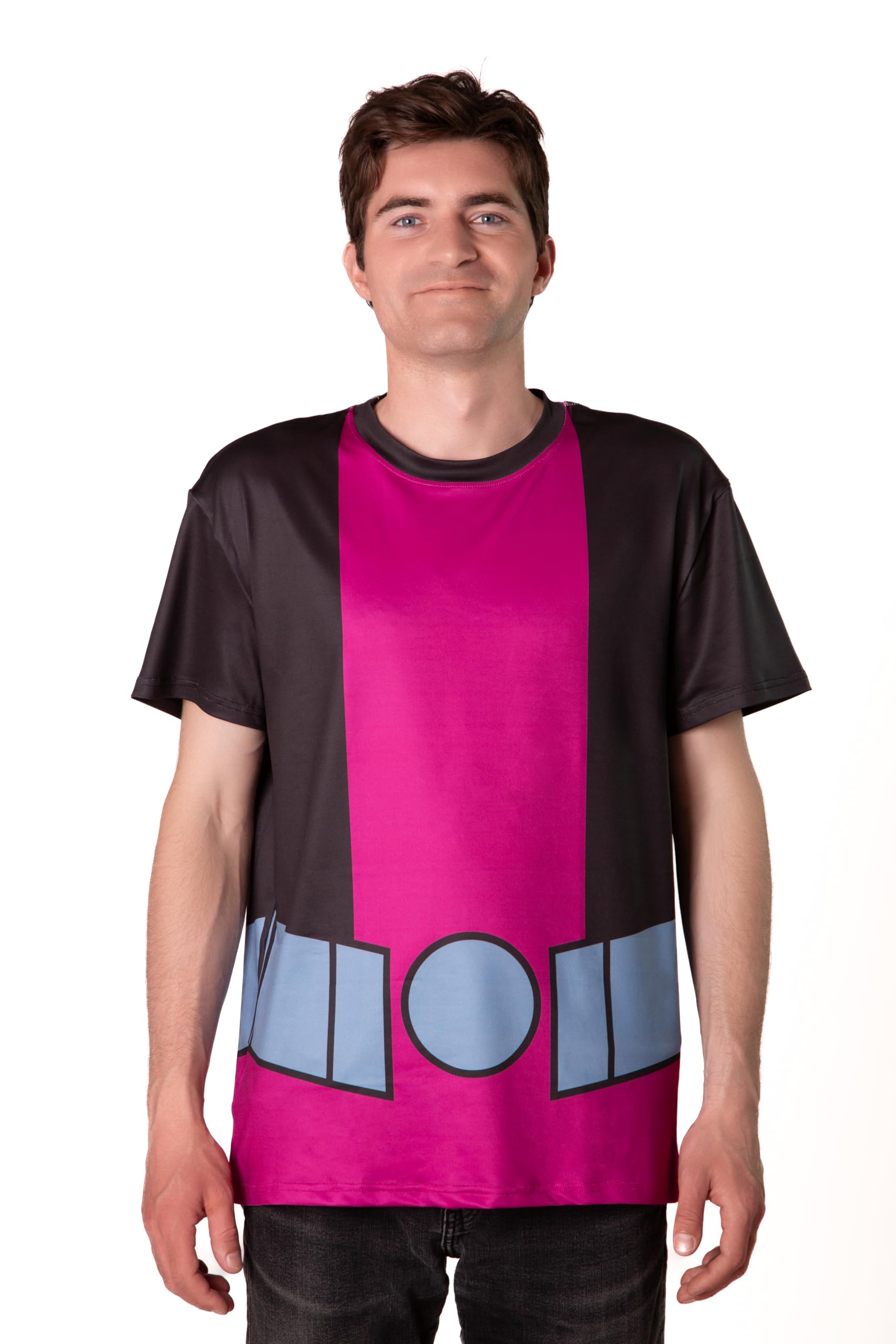 Cosplaya Purple Black Costume T-Shirt for Mens Adult Teen Men Outfit Shirt Cosplay Boy Halloween Costumes, L