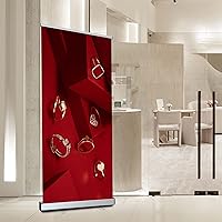 Vista 5 de JUST 4 SIGNS CUSTOM Retractable Banner Stand 33.5"x80" MADE IN USA UV Printing 1-2 DAY TURNAROUND with CURLFREE FABRIC Great for Trade Show and