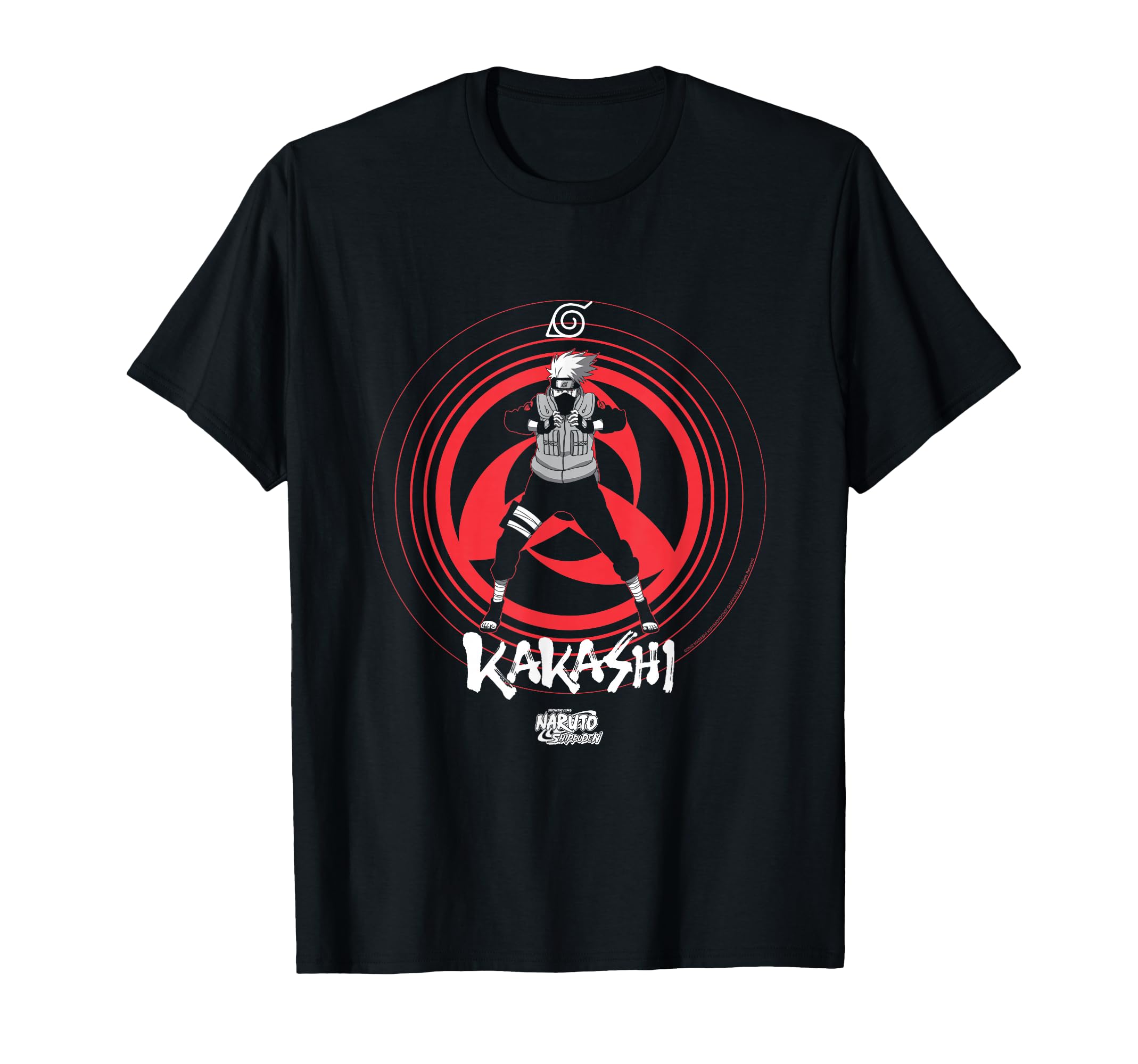 Naruto Shippuden Kakashi Shares an Eye Symbol Anime T-Shirt
