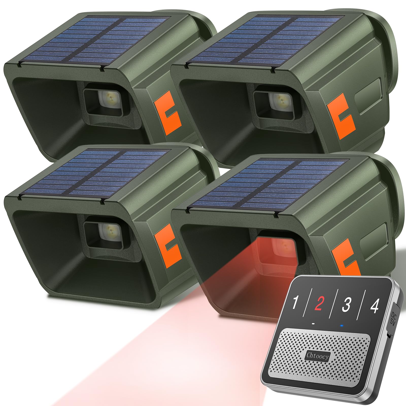 Chtoocy Solar Driveway Alarm Wireless Outdoor 1/2 Mile Range - motion detectors | Mubboo