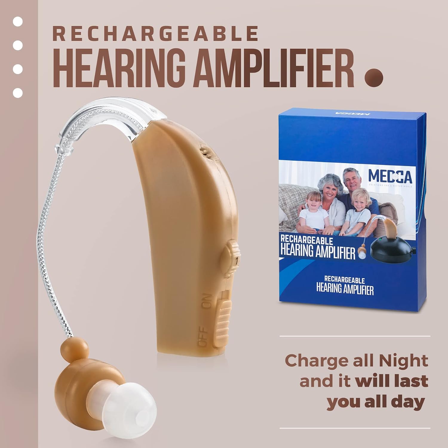 MEDca™ Rechargeable Ear Hearing Amplifier