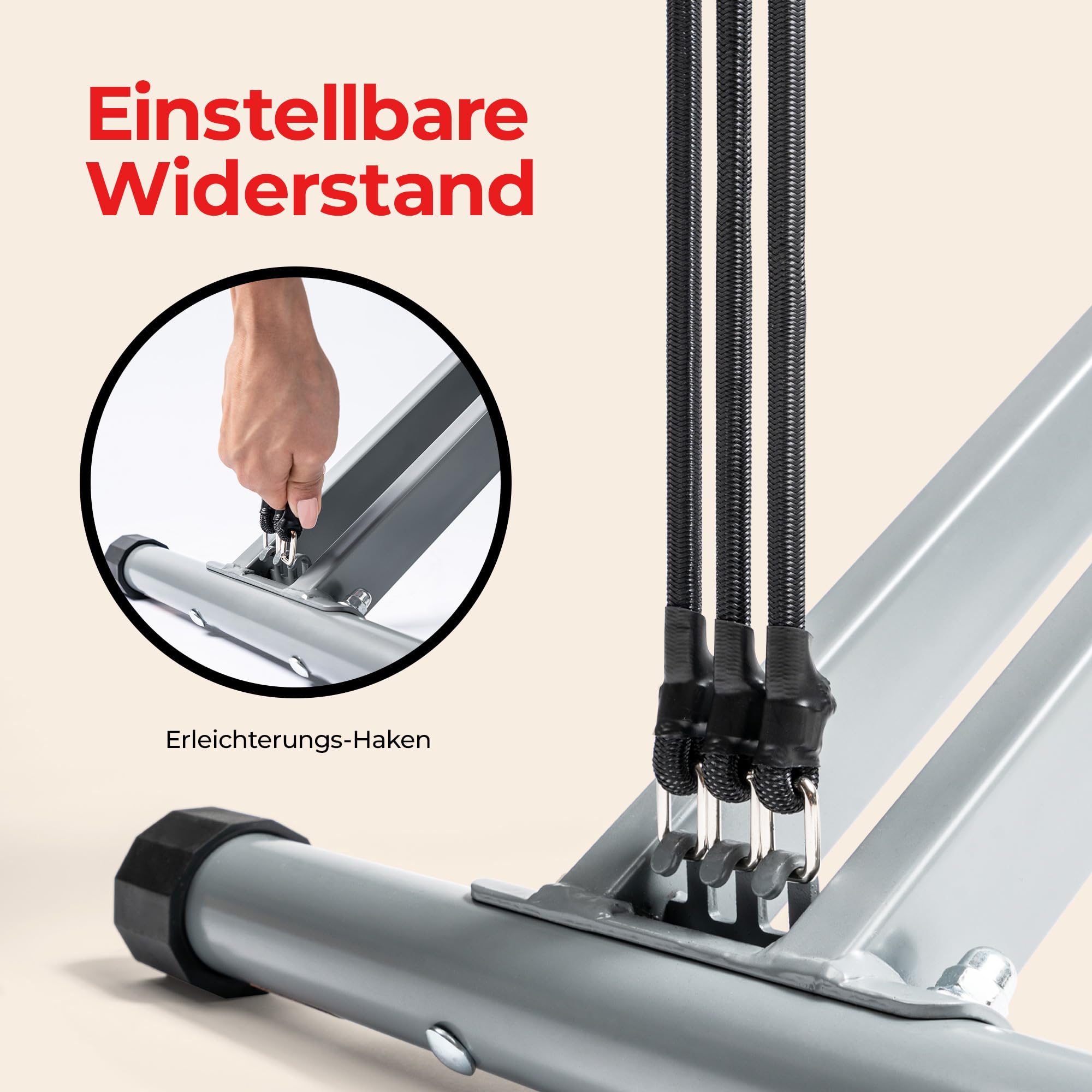 Sunny Health & Fitness Row-N-Ride Squat Assist Trainer, Faltbares und Trainingsgerät mit Verstellbarem Widerstand, Heimtrainer für Arm, Gesäß, und Beintraining, in Verschiedenen Farben Erhältlich