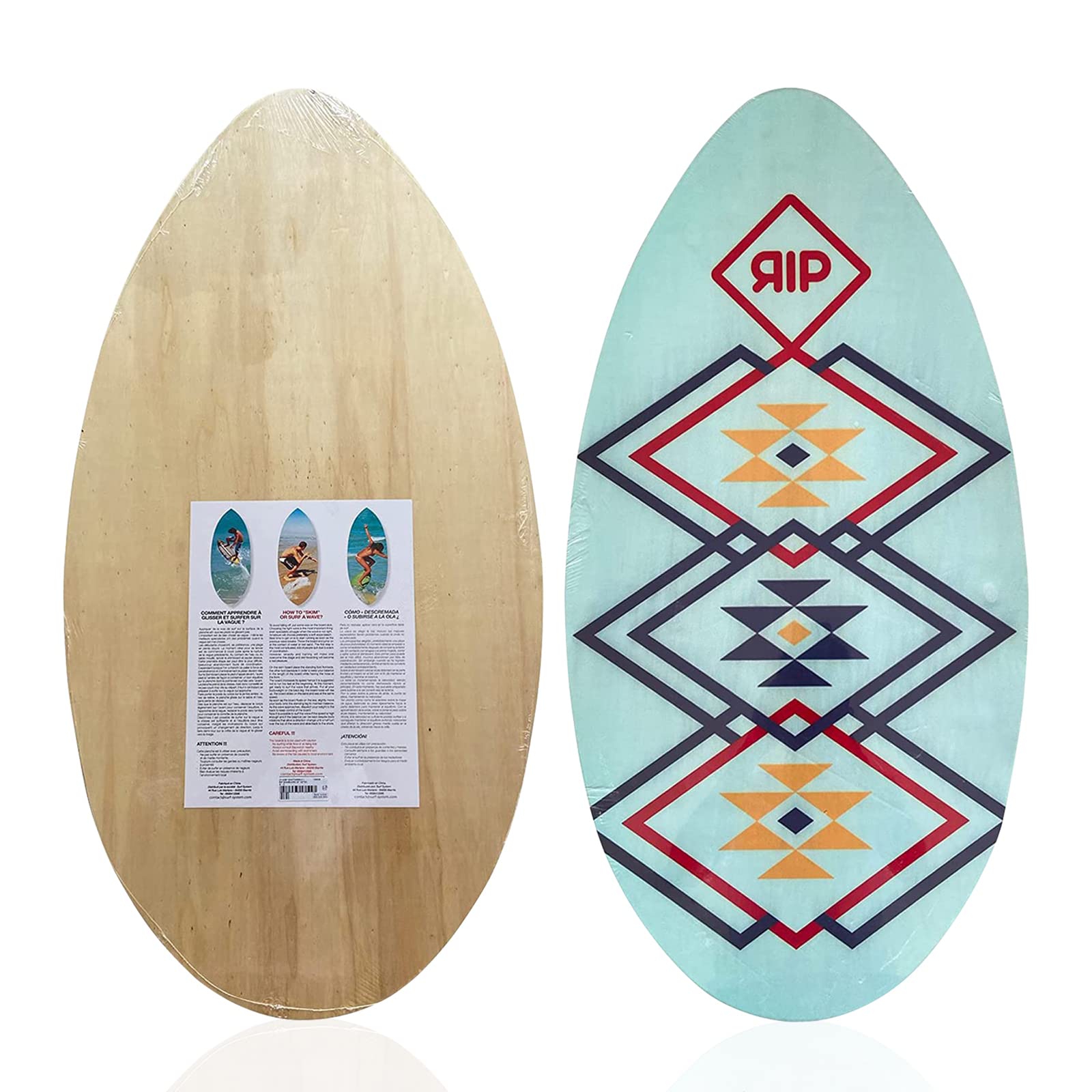 RIP Wooden 35", 37" or 41" Skimboard for Kids or Beginners