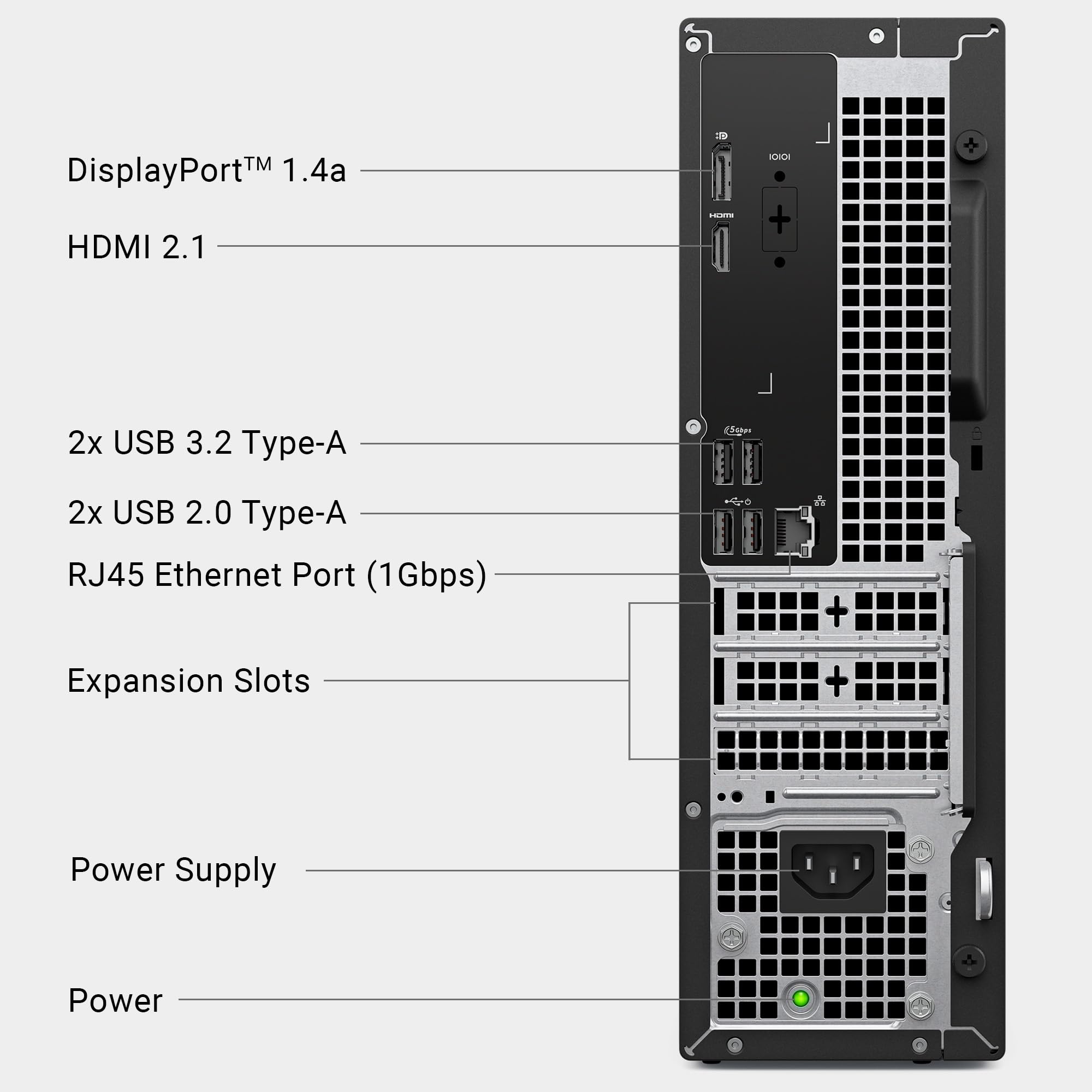Dell Slim Desktop, Intel Core Ultra 5-225, 512GB SSD, Windows 11 Home | Intel UHD Graphics, 16GB DDR5, Wi‑Fi 6, Bluetooth, Wired Keyboard, ECS1250 image 8