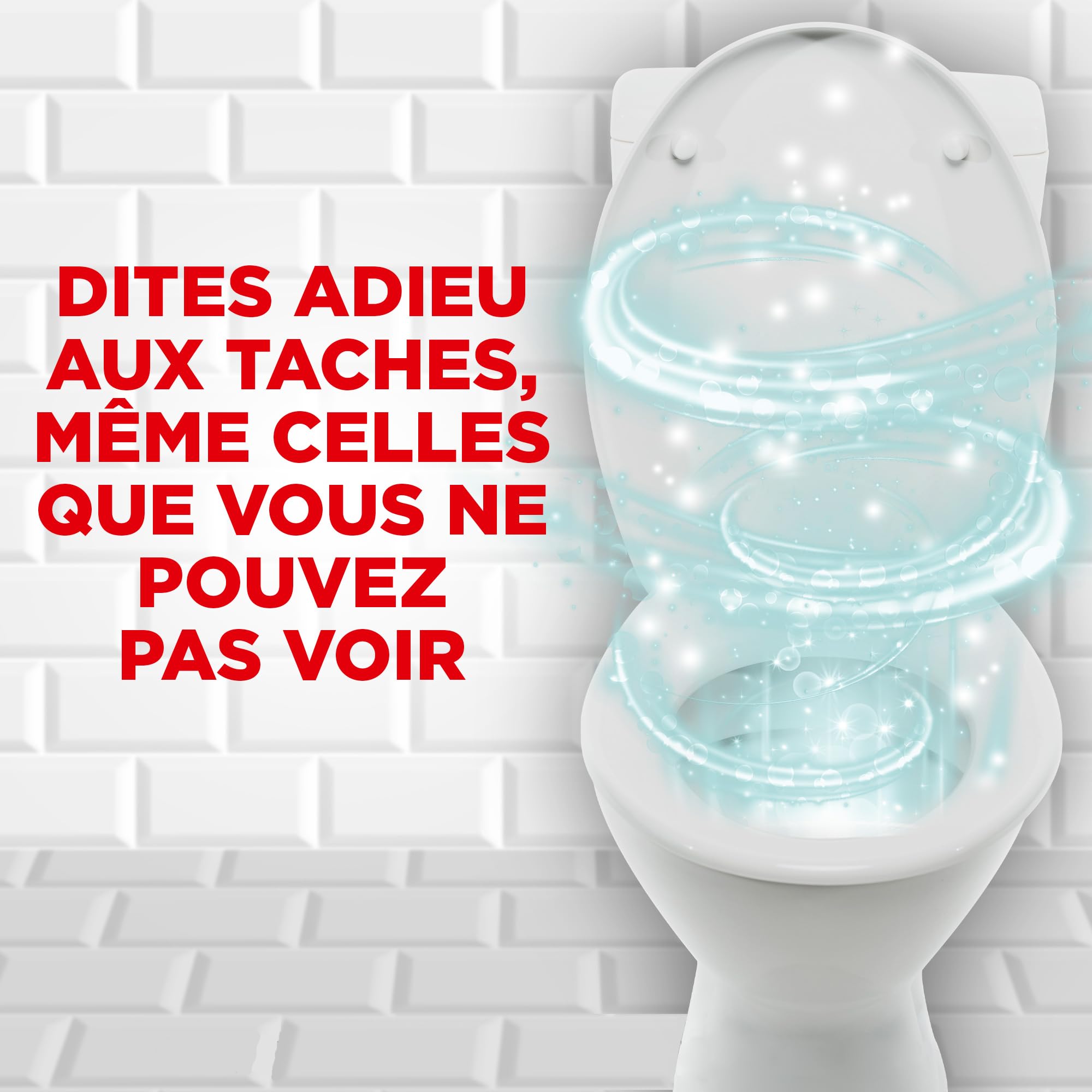 Harpic Gel WC Power Plus nettoyant surpuissant taches tenaces - nettoyant WC antibactérien - efficace sans brosse - lot de 12