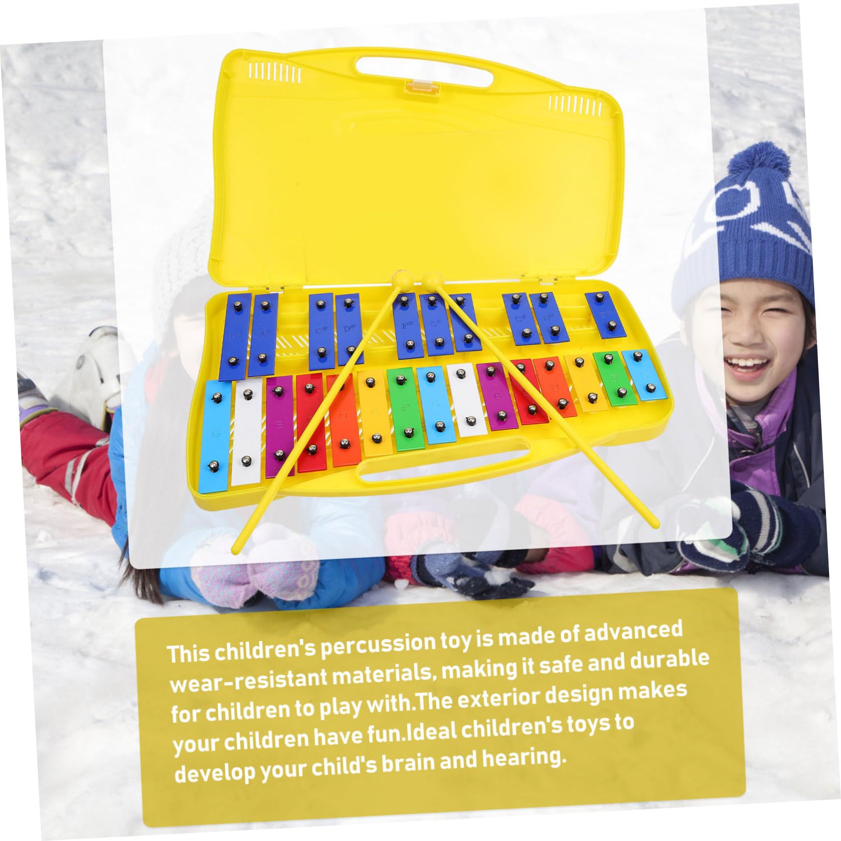 Nutowego Instrumentu Perkusyjnego dla Chłopiec Dziewczynka Kreatywna Zabawka Muzyczna z Metalowymi i Plastikowymi Elementami Rozwijająca Rytm i Koordynację Ręka Oko Bezpieczna i
