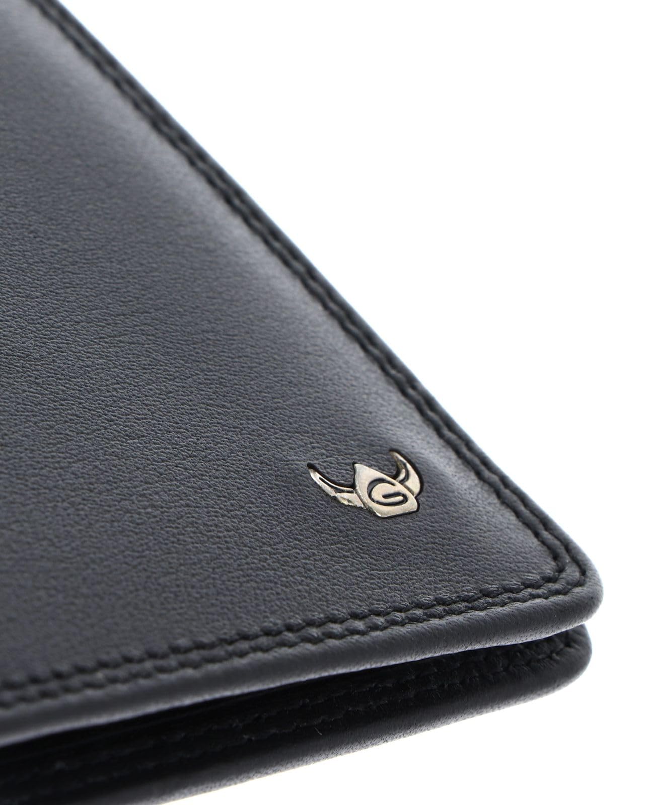 Golden Head Leder Kartenetui Polo RFID Protect Scheintasche ohne Münzfach 1328 Schwarz