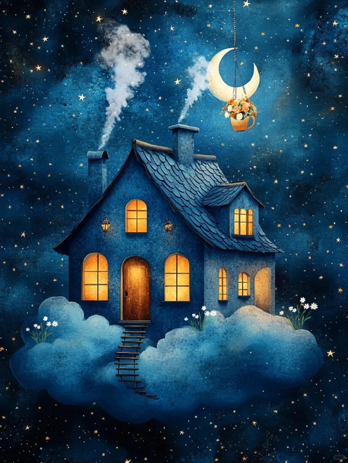 Rqwybcaxn Bead Cross Stitch Kits Fantasy House 40x50cm