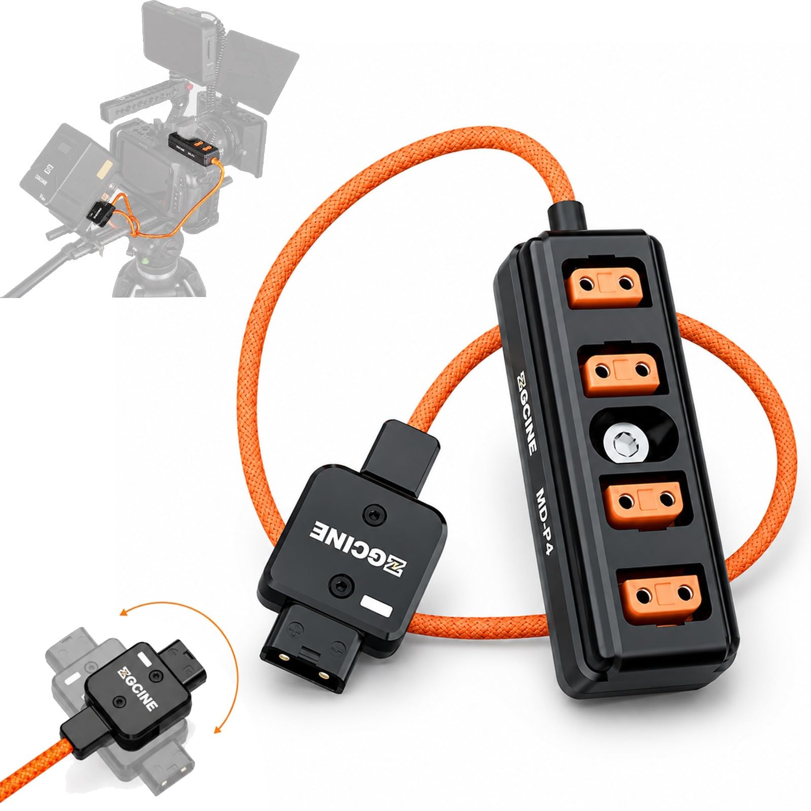 Amazon.com: ZGCINE MD-P4 D-Tap to 4 D-Tap Splitter Cable, 180