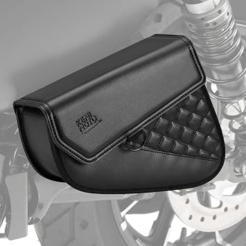 KEMIMOTO Swingarm Bag 5.5L Motorcycle Side Solo Bags Synthetic Leather Tool Bags Compatible with Sportster Iron 883 Street 750 Rebel Models