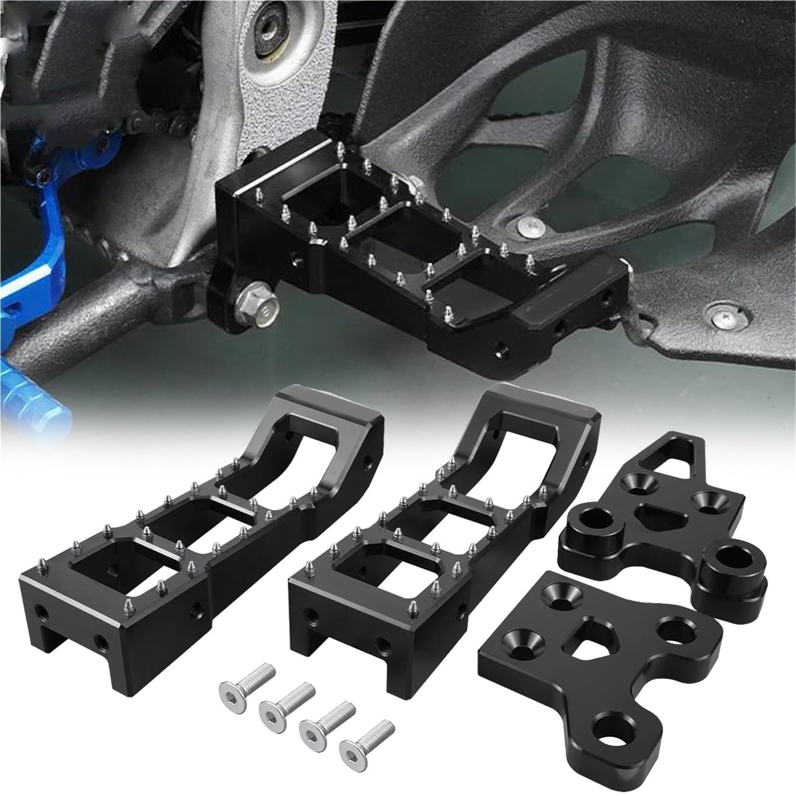 Repose-Pieds pour Pédales De VTT Yamaha YFZ450R 2009-2022 et YFZ450X en acier noir