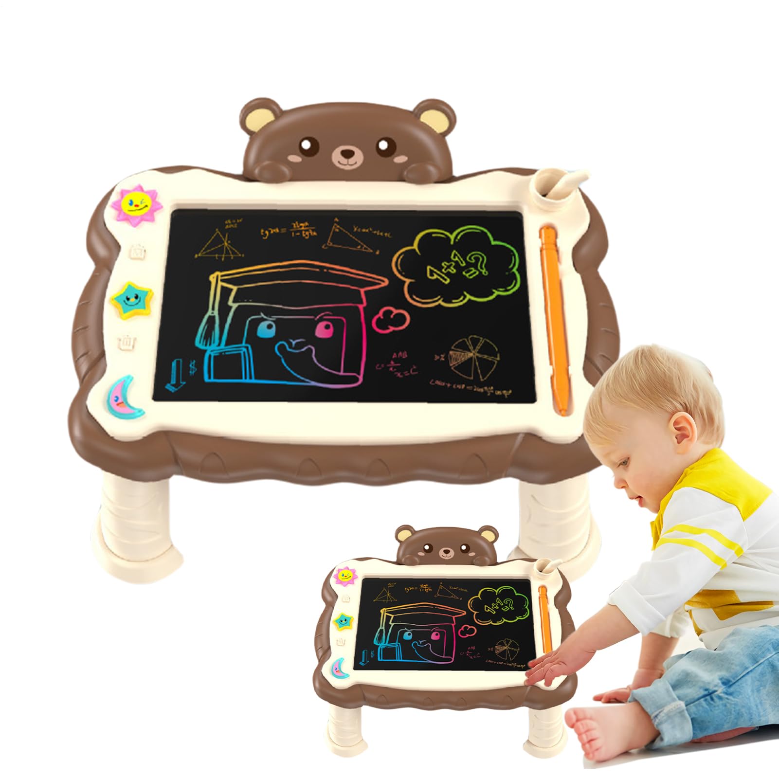 Tablette de dessin LCD avec stand et écran réutilisable pour activités à la maison - 8