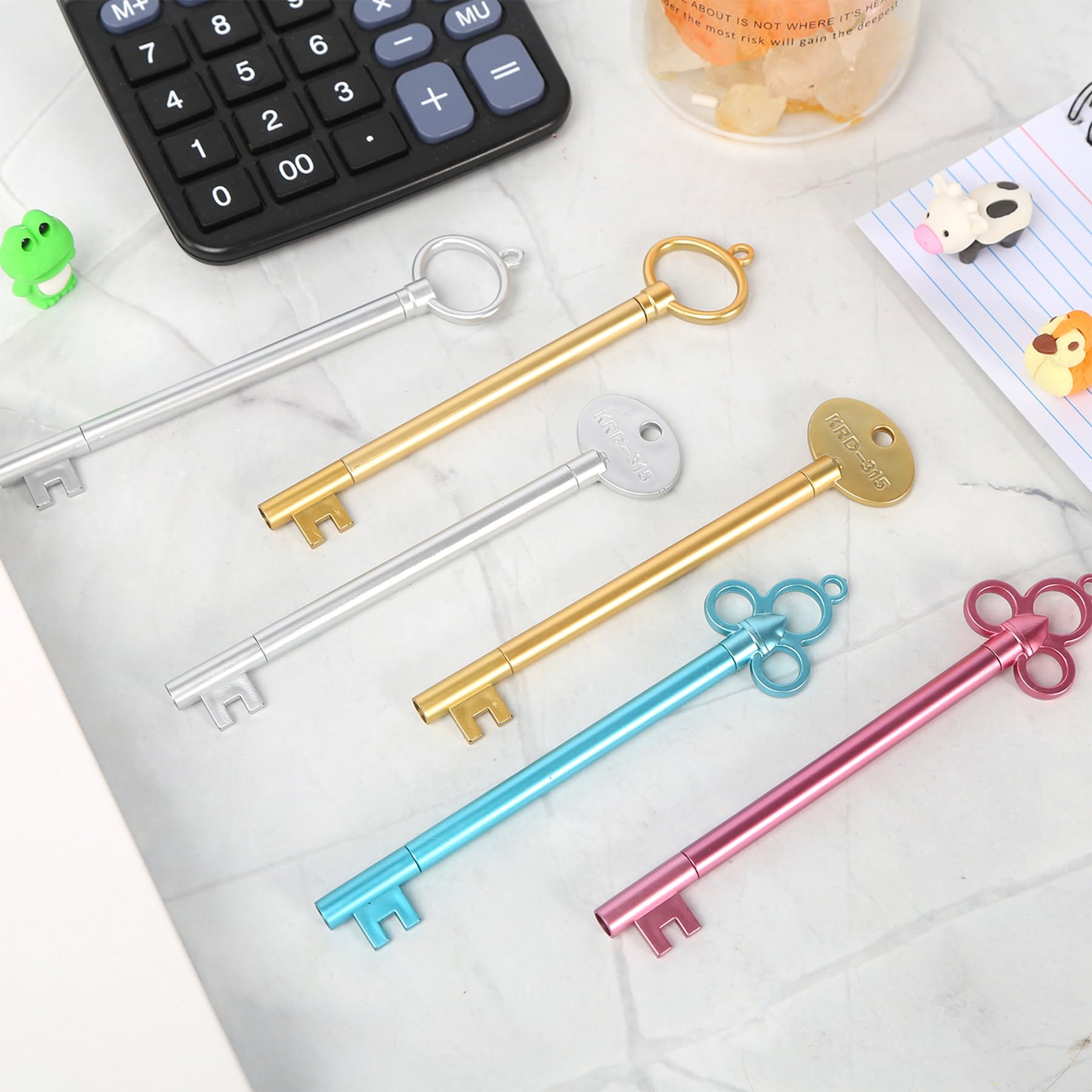 Penna e gel, 30 Pezzi a forma di chiave, Penne e Gel Vintage a Forma di Chiave, Creative per Ufficio, Cancelleria e Materiale Scolastico
