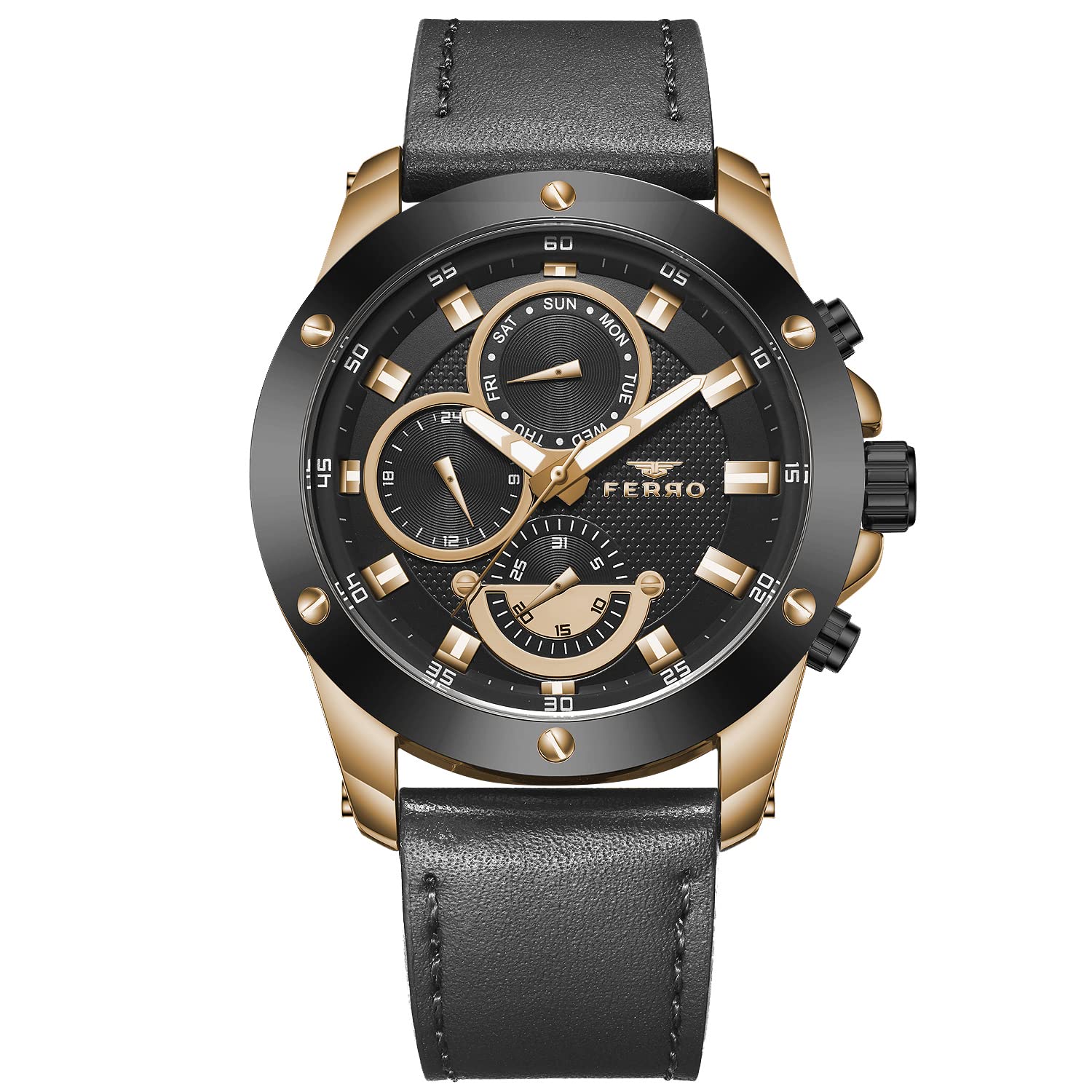Ferro Spezia Analog Black Dial Mens Watch-FM1513B-R (B09SG2YDB9) Amazon Price History, Amazon Price Tracker