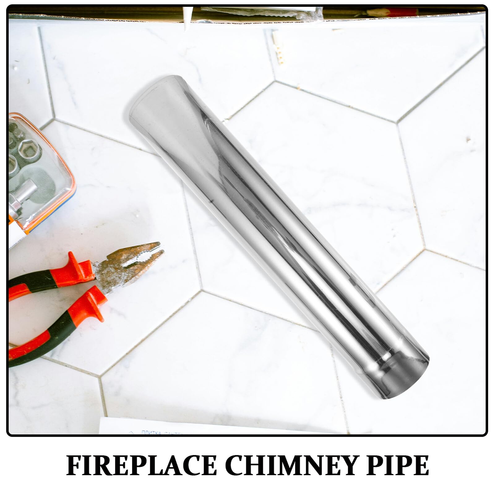 Toddmomy Tubo di Scarico in Acciaio Inox 75X43 CM per Stufa a Legna da Campeggio e Domestica Canna Fumaria Resistente per Riscaldamento Esterno Installazione Rapida e Combustione