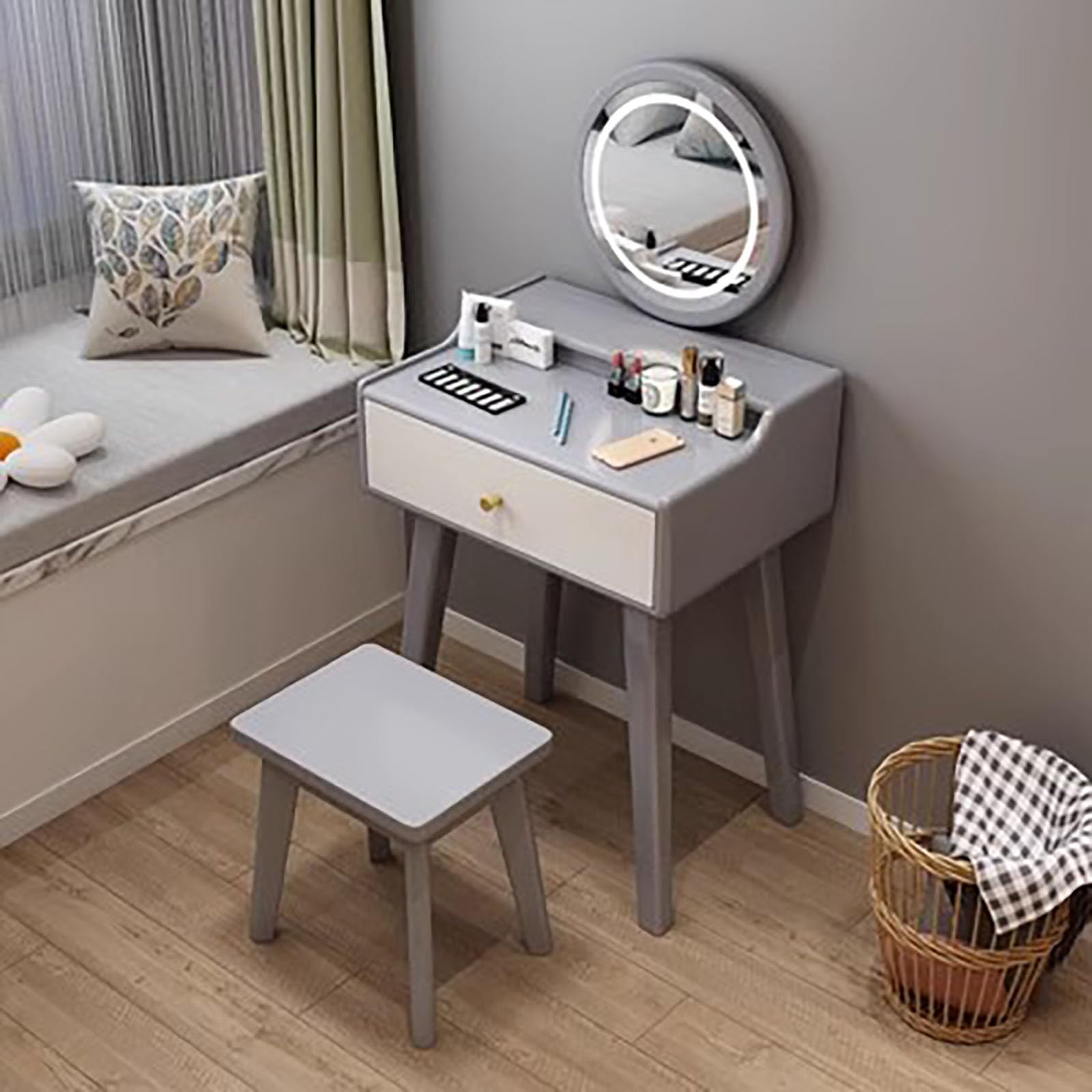 化粧台 化粧室 DRESSING TABLE WITH LIGHTS Makeup Vanity Desk with Lights, Makeup Vanity Table Set for