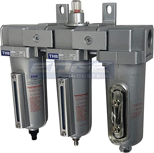 Combinación de filtro de coalescencia en línea de grado industrial de 3 etapas y secador de aire desecante con cuencos de metal para equipo de