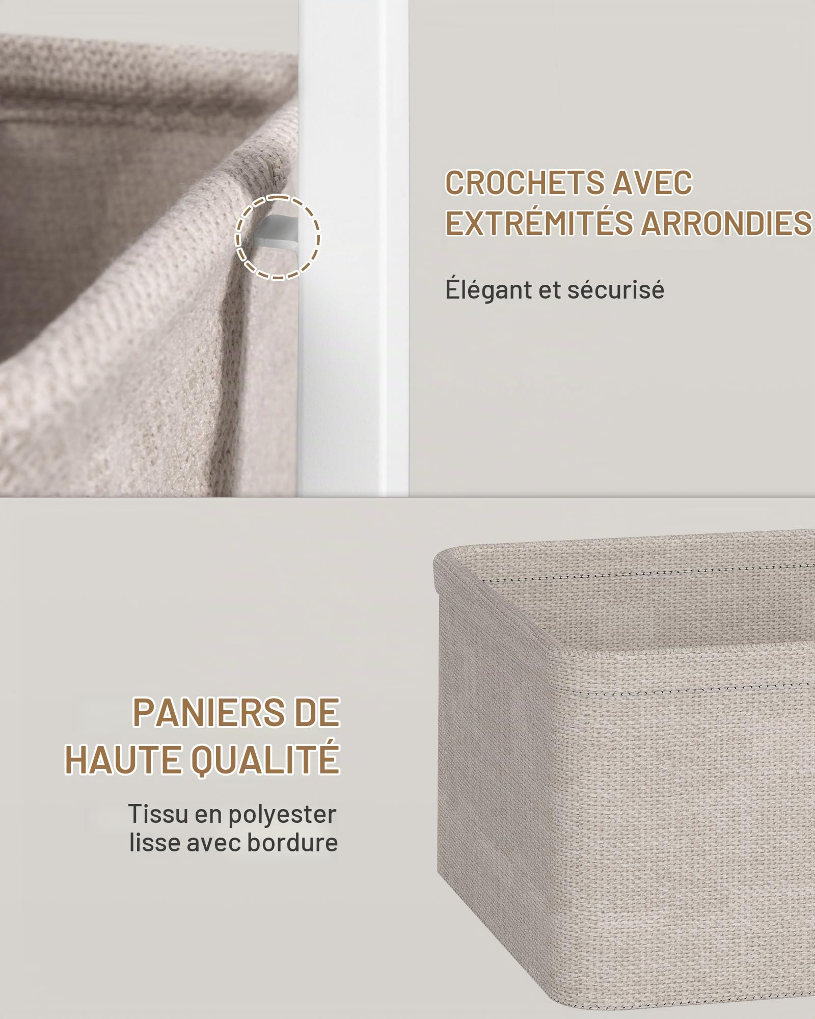 Hzuaneri Table Basse Gigogne Lot de 2, Blanc Bois Coloris