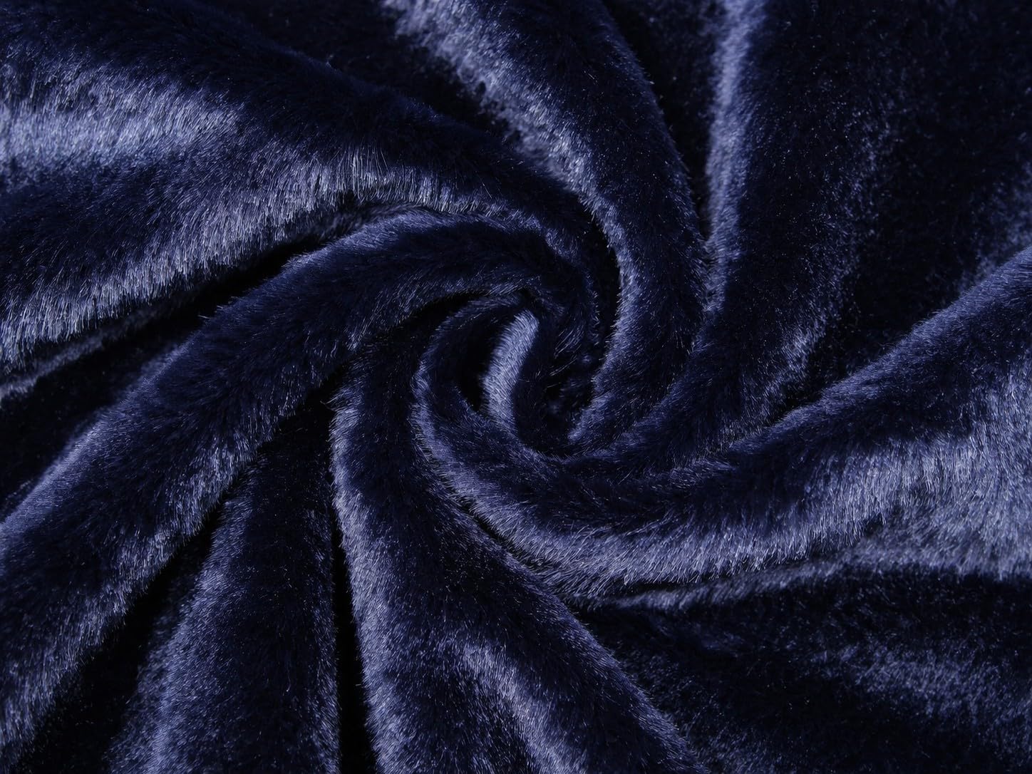 Short Plush Care Bear Faux Fur Fabric - Navy Blue (Precut - 1Mtr, 150cmx100cm)