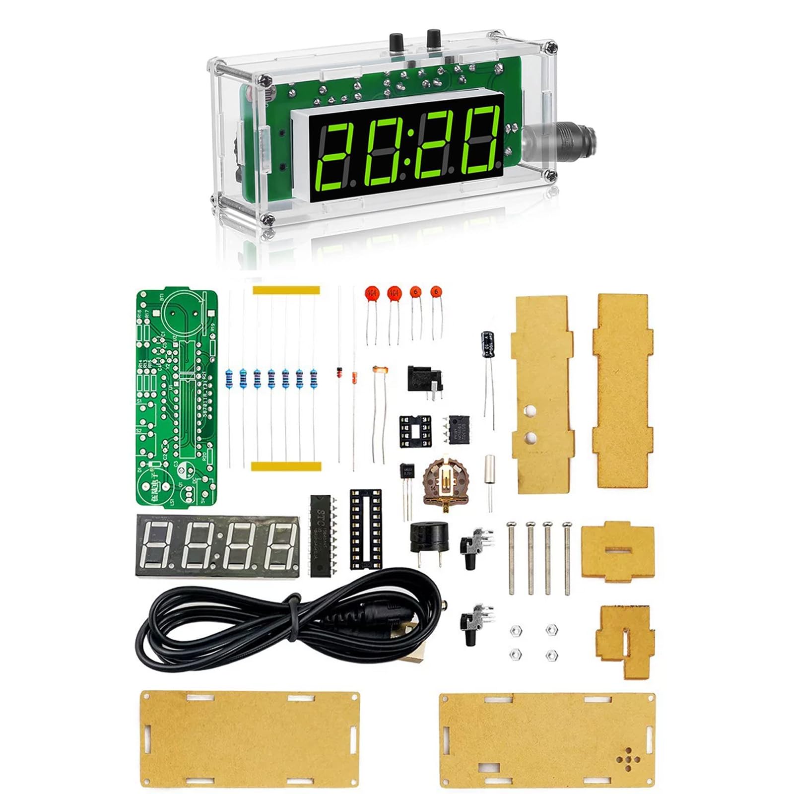 Kit pédagogique d'enseignement pour apprentissage soudure horloge LED