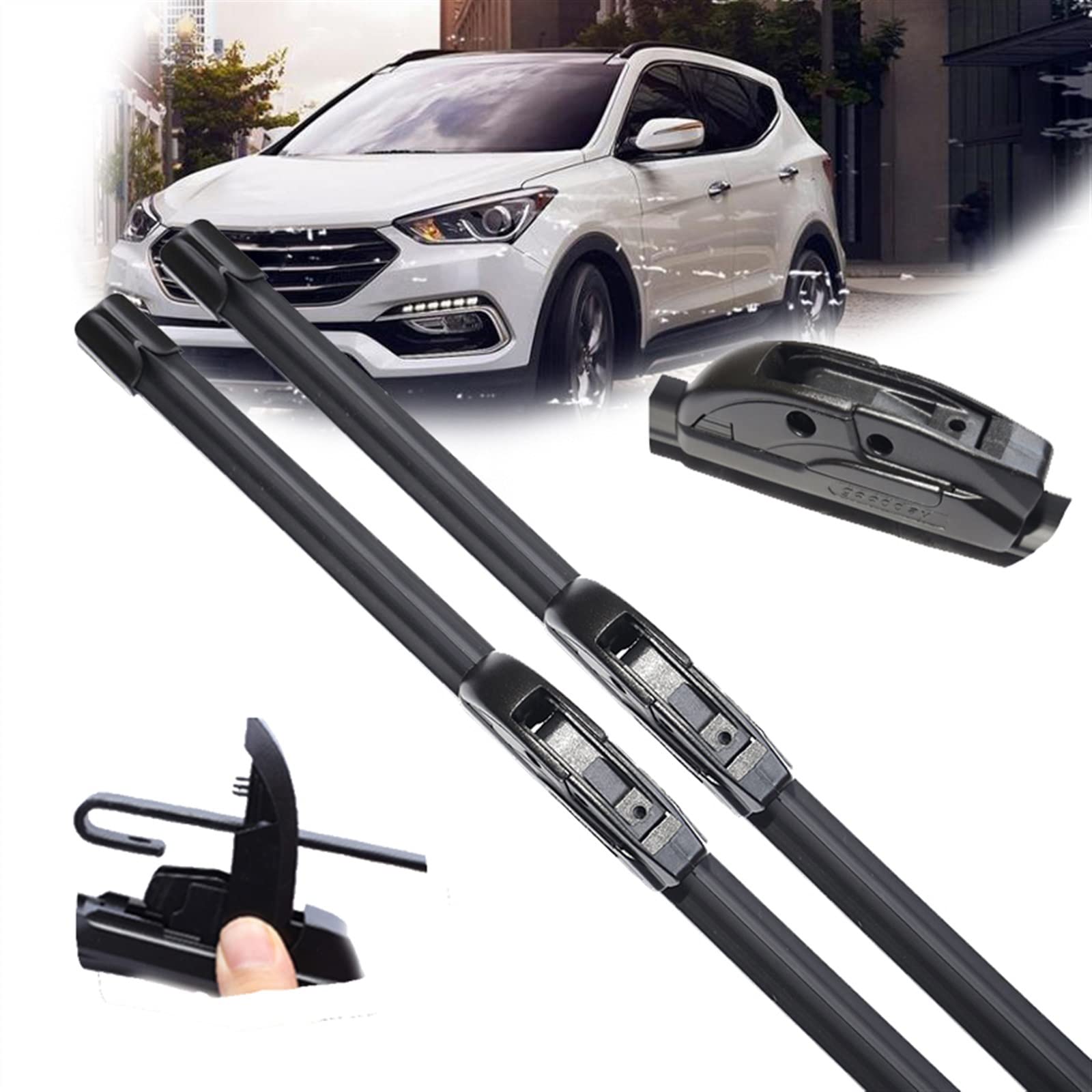 Essuie-glaces de voiture pour Hyundai Santa Fe 2013-2018 DM IX45 durable J-Hook