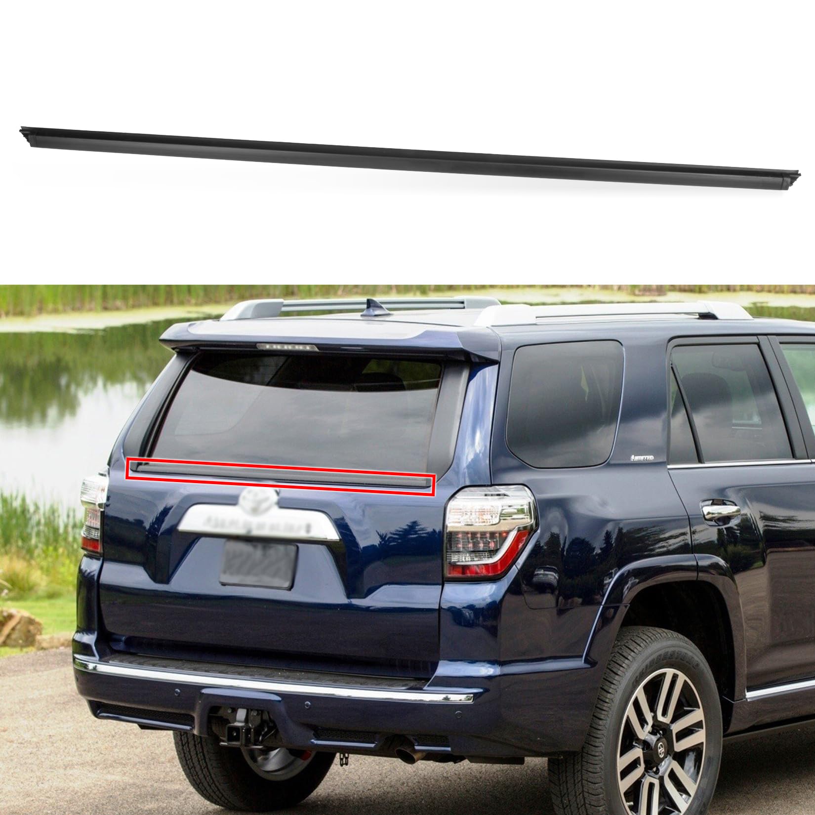 2003-2009 4Runner Door Window Belt Weatherstrip (Rear) 68164