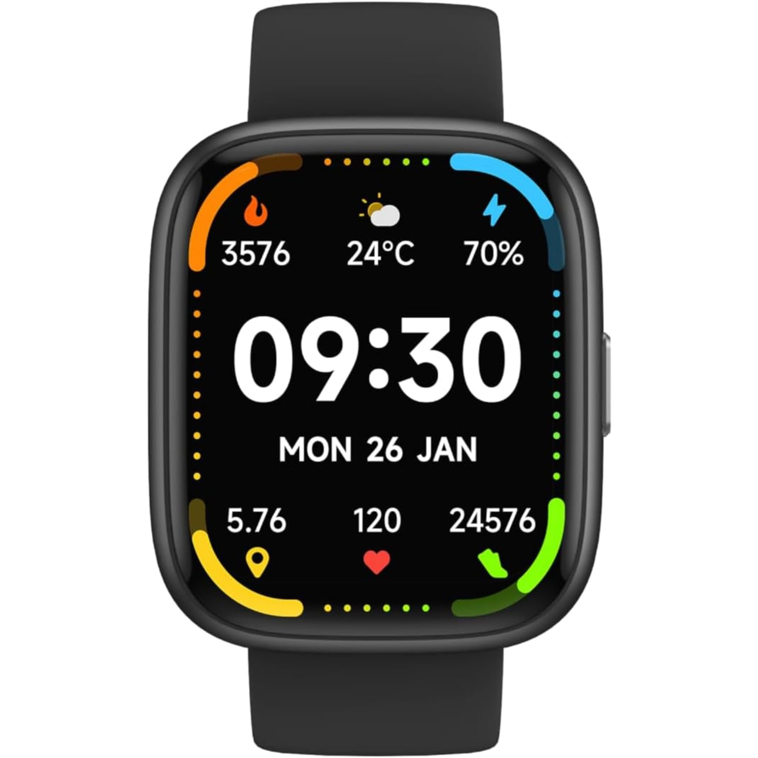 Montre Connectée Smartwatch Alexa Intégré 1,83" HD IP68 Étanche 100+ Modes Sportifs Fréquence Cardiaque Noir