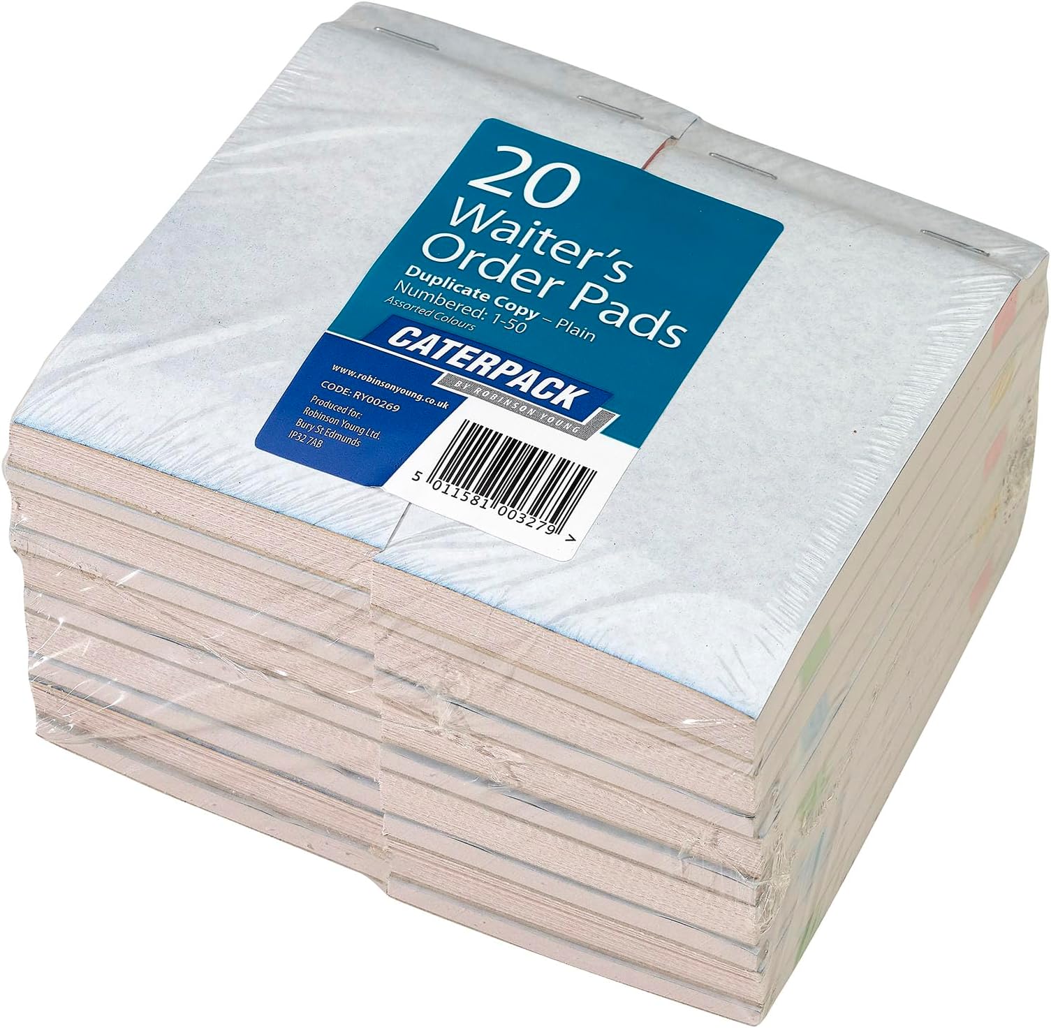 Waiters Order Pads Duplicate Copy, 20 Pads for use in Restaurants, cafes, and Bars