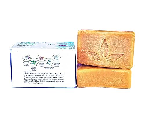 Miniatura 3 de Sorion Jabón para cara y cuerpo – Barra de jabón para suavizar y reconfortar la piel seca, picazón y escamosa con aceite de coco, cúrcuma, barra de