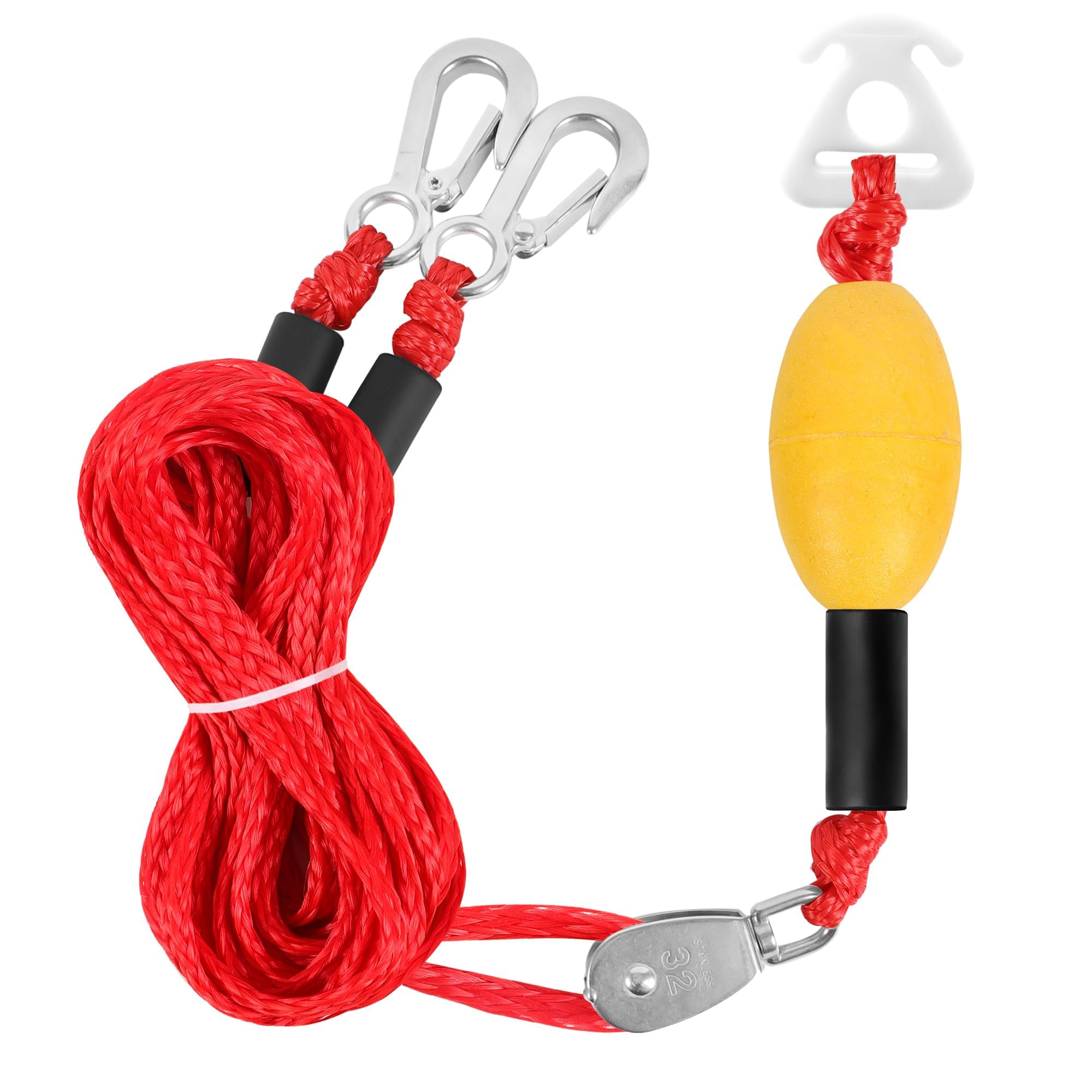 Corde de remorquage flottante robuste avec boule flottante – Harnais de remorquage pour sports nautiques de qualité supérieure pour tubes de remorquage, skis nautiques et wakeboards