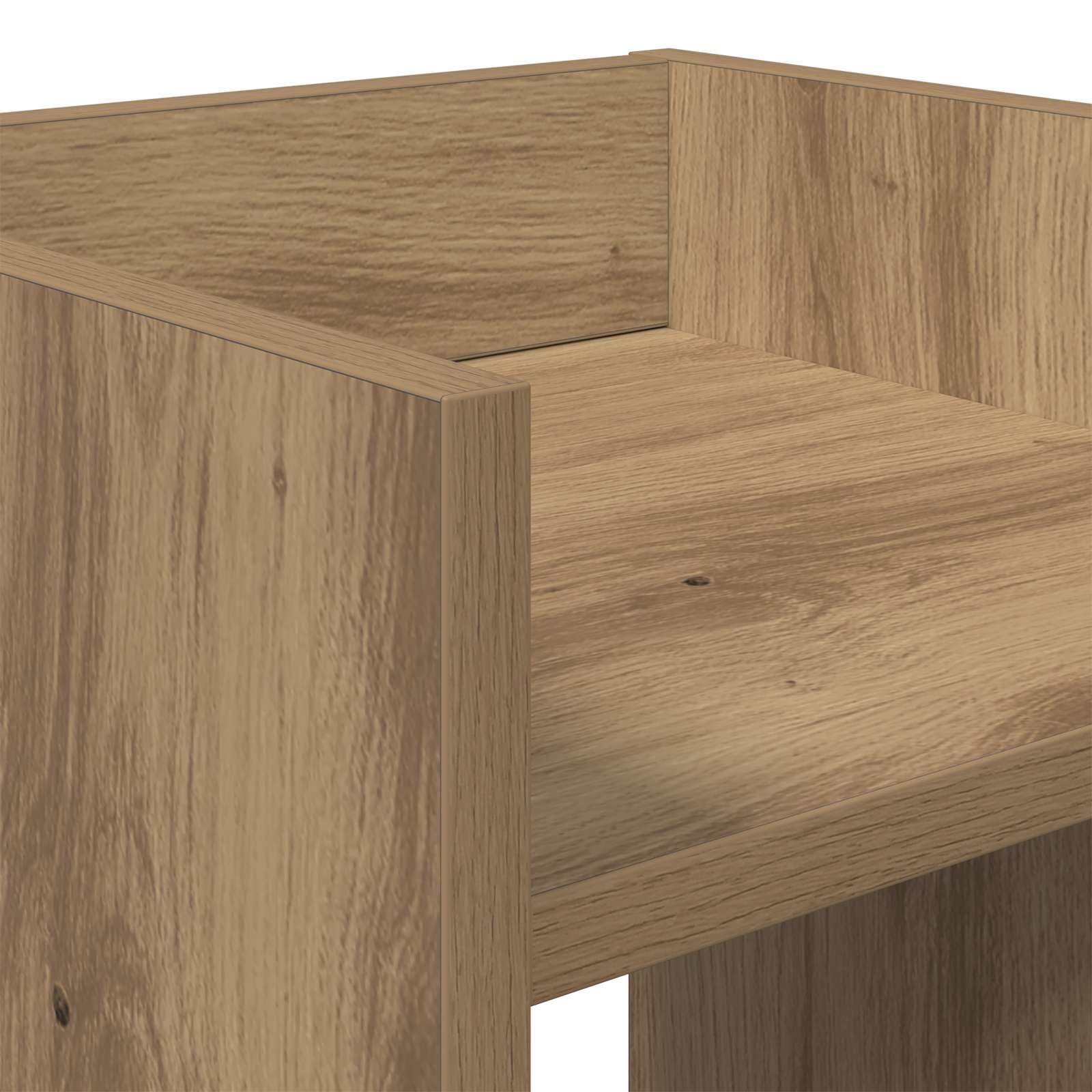 Pflanzenständer Artisan-Eiche Holzwerkstoff 30 x 30 x 60 cm mit 2 Regalen platzsparend für Zimmerpflanzen Blumentopf Dekoration Indoor und Balkon