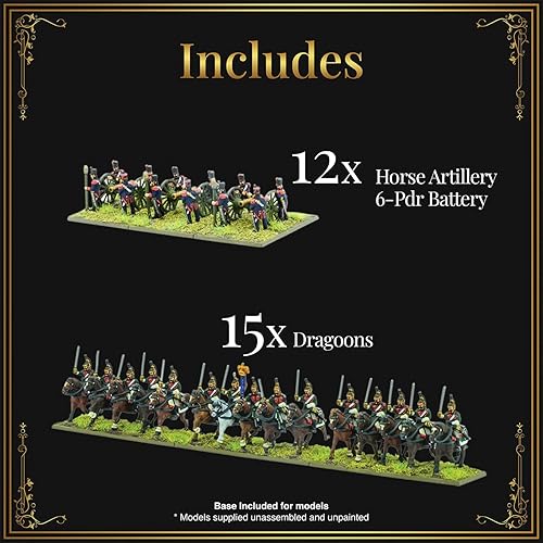 Miniatura 3 de Wargames Delivered Black Powder War - Batallas épicas Waterloo Conjunto de brigada de caballería pesada francesa, soldados de juguete de mesa de