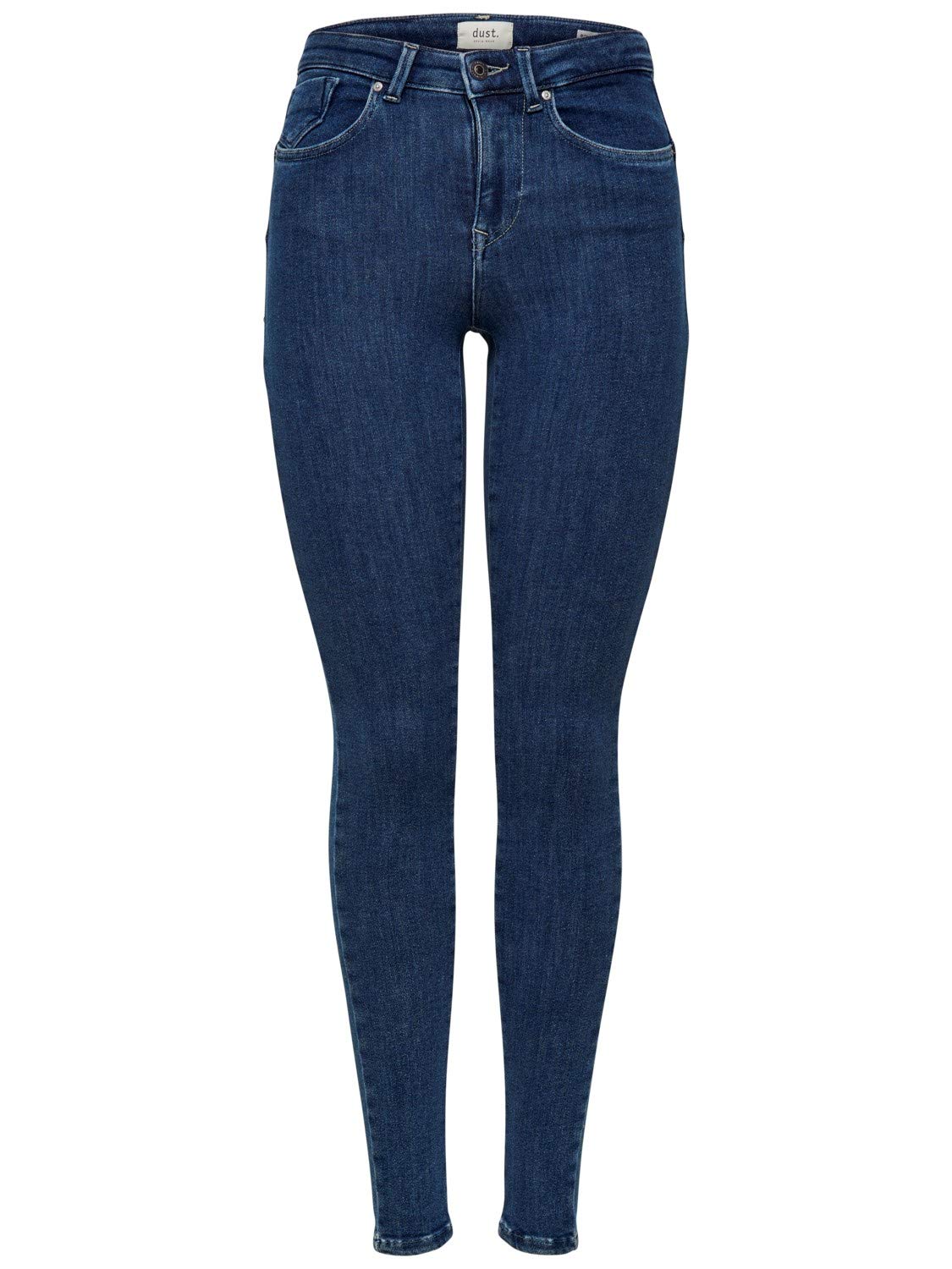 ONLY NOS Damen ONLPOWER MID PUSH UP SK JEA REA3223 NOOS Skinny Jeans,, per pack Blau (Dark Blue Denim Dark Blue Denim), 34/L30 (Herstellergröße: XS)