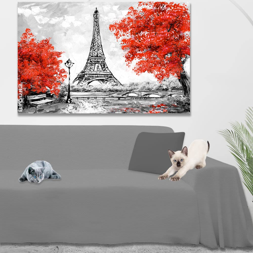 Byour3 - Funda De Sofá 3 4 5 Plazas Algodón Mixto Grueso Tela Multiusos Universal Protector Sofás También por Forma De L U Chaise Longue Brazo Derecho Izquierdo Lavable (Panama Gris Acero, 1 Plaza)