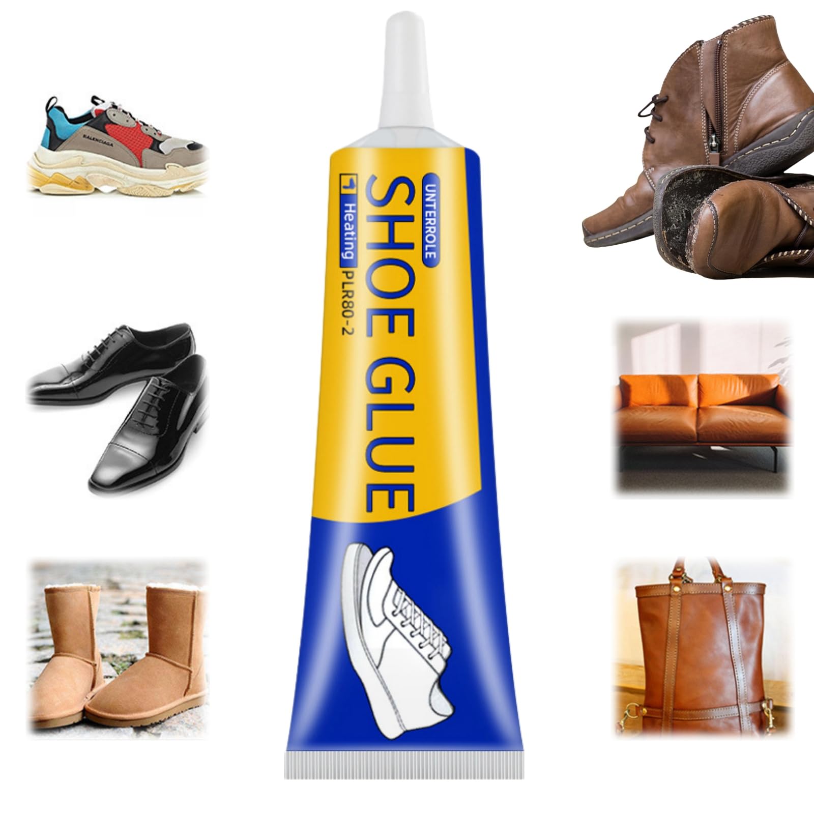 Super Strong Waterproof Shoe Glue for Leather and Rubber,Fast-Drying Sole Repair Glue for Trainers and Boots,Shoe Glue Sole Repair,Glue for Shoes,Shoe Repair Kit,Transparent Heavy Duty Adhesive (50g)
