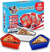 Vista 24 de El Paquete de Pizza Perfecto™ - Contenedor Reutilizable de Almacenamiento de Pizza con 5 Bandejas de Servicio Aptas para Microondas - Contenedor